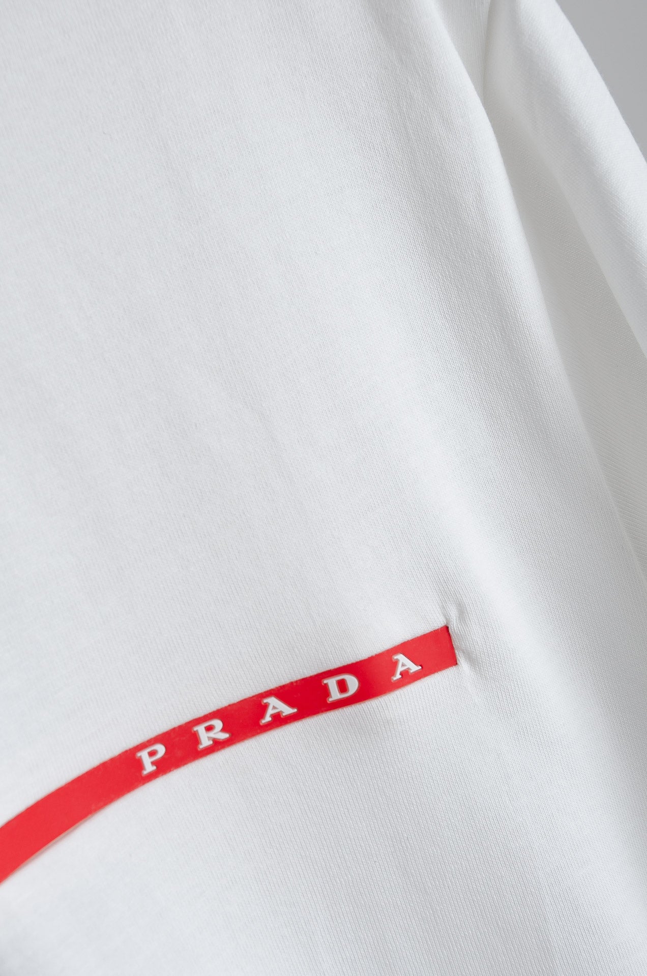 PRA 2026 Men's Short T-shirt White Red Logo Cotton 843627