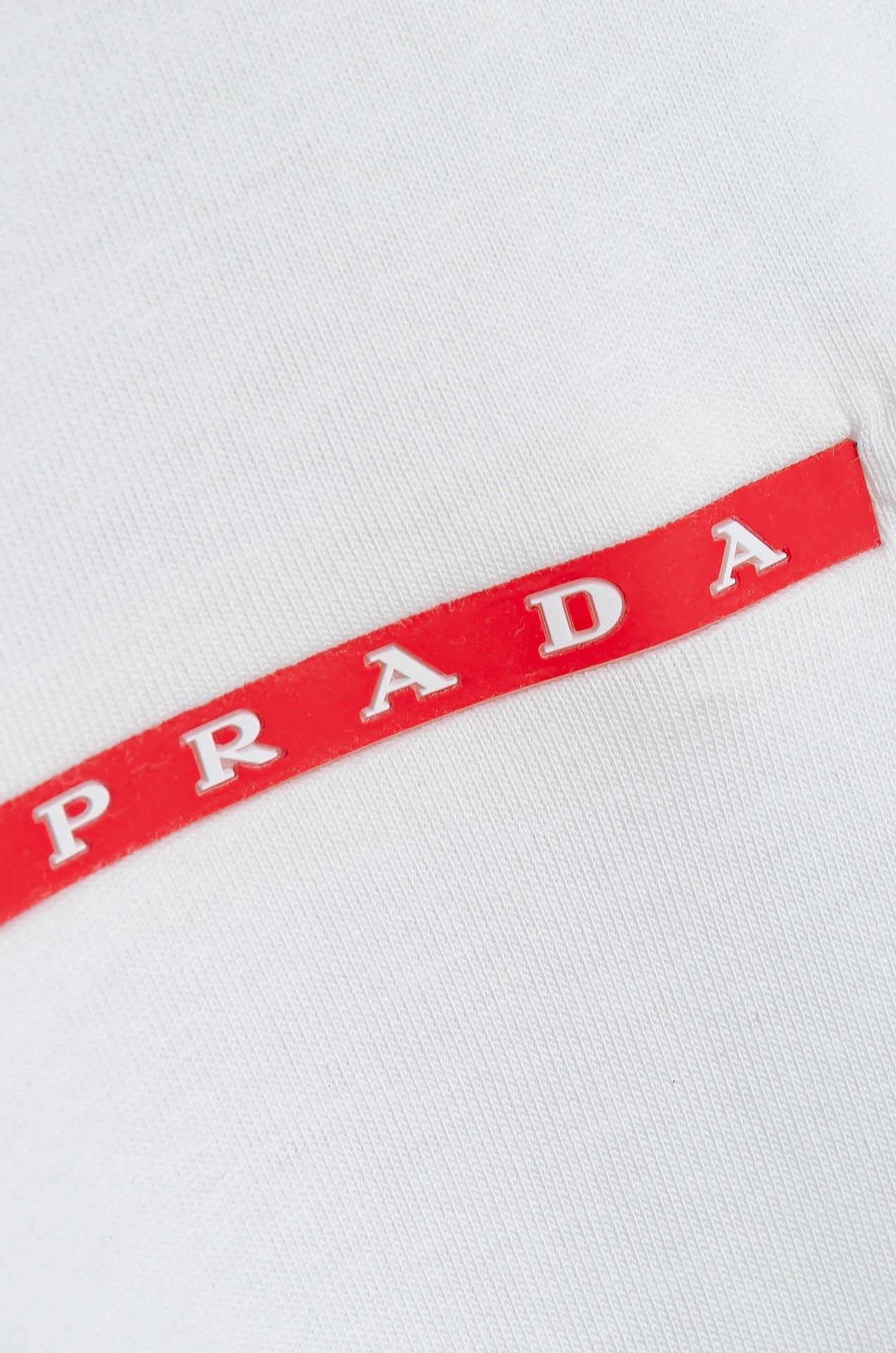 PRA 2026 Men's Short T-shirt White Red Logo Cotton 843627