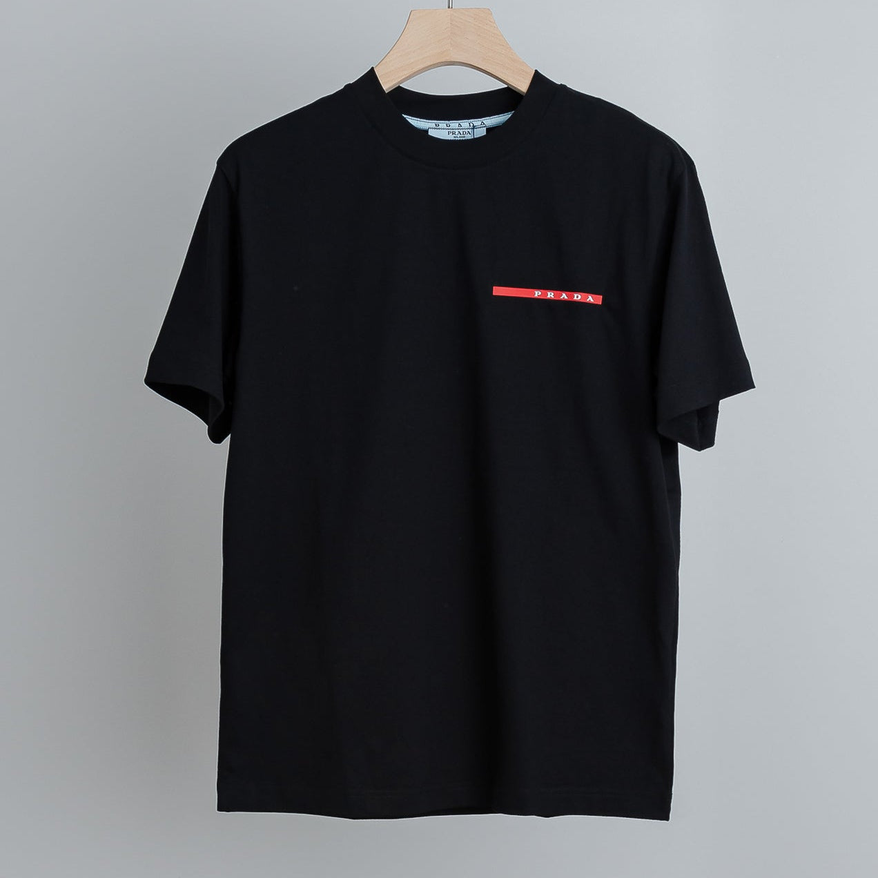PRA 2026 Men's Short T-shirt White Red Logo Cotton 843627