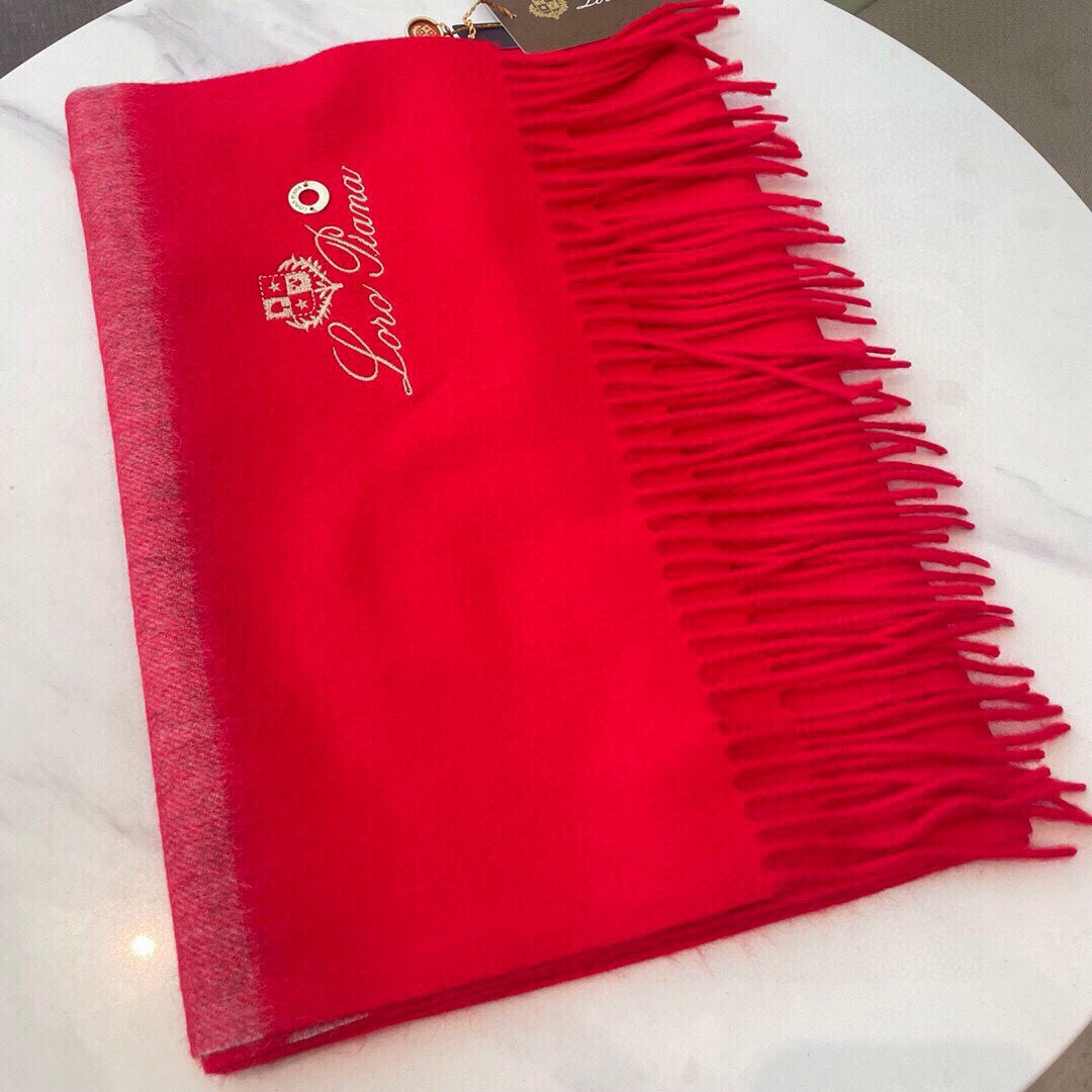 LP Twelve Scarf 180 CM In Bright Red Cashmere  211829