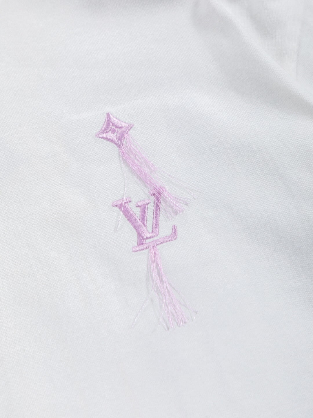 LV 26A Short-Sleeve T-Shirt White Multicolor Cotton 405639