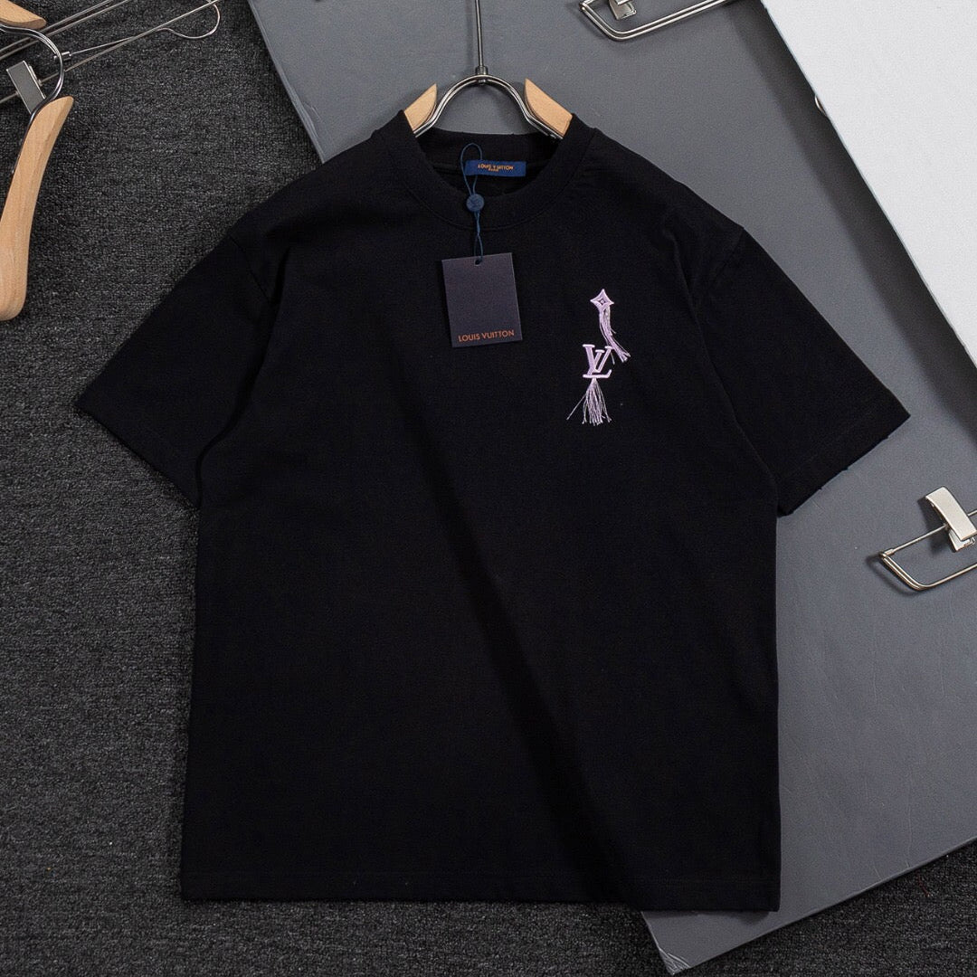 LV 26A Short-Sleeve T-Shirt Black Multicolor Cotton 405640