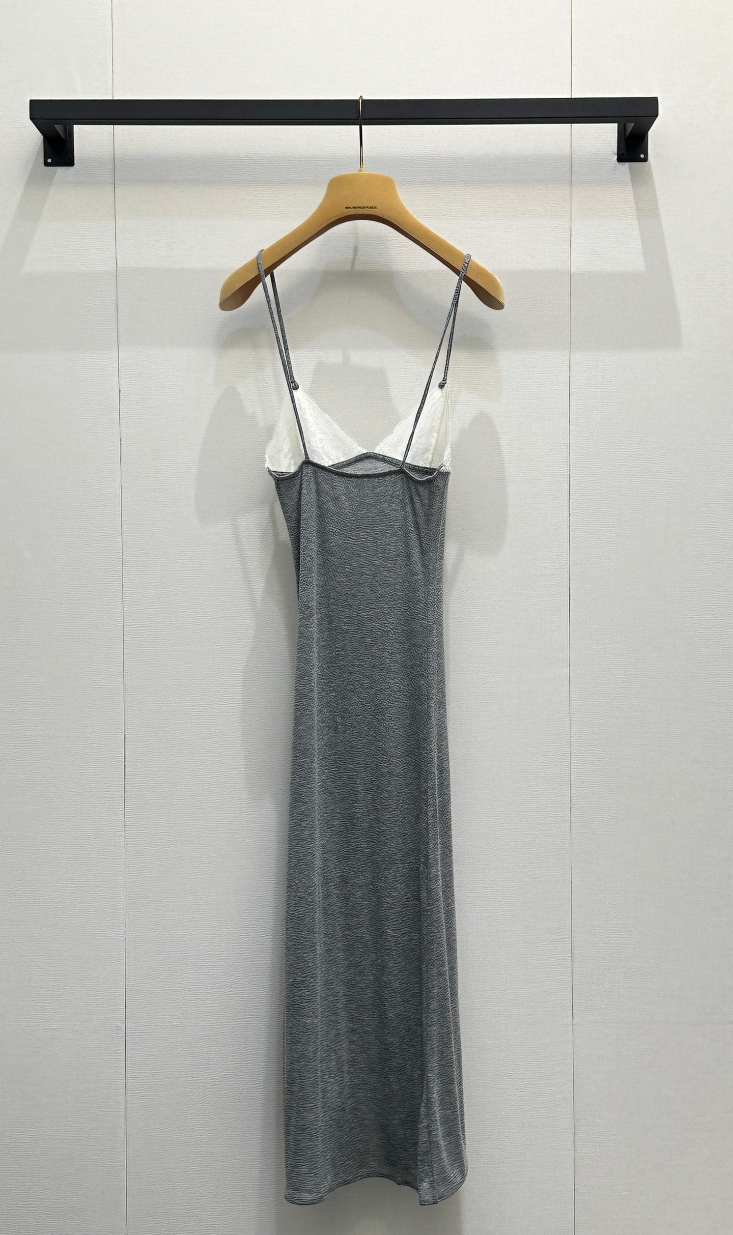 Miumiu 2026 Girlish Patchwork Slip Dress Lace Cotton 213429