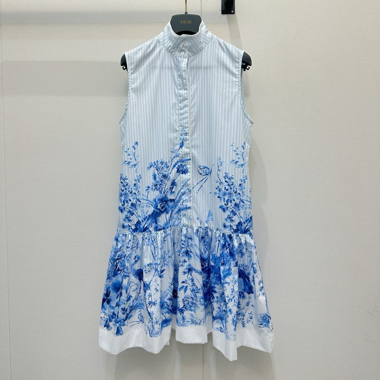 Dior 2026 Vest Dress White Blue Cotton 408001