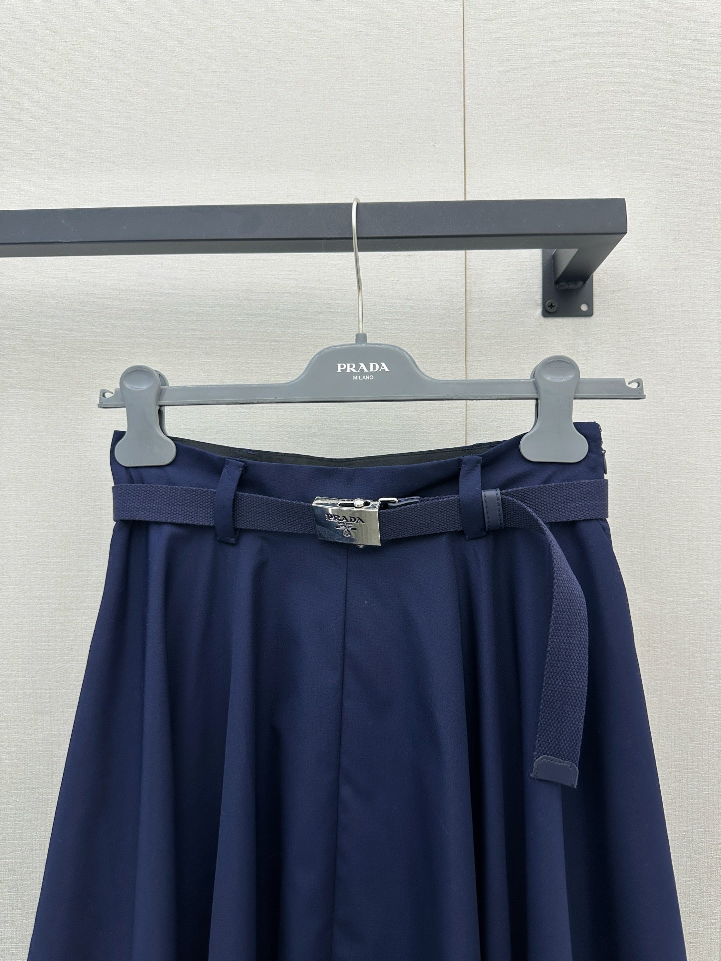 Prada 2026 Midi Skirt Navy Polyester 402787