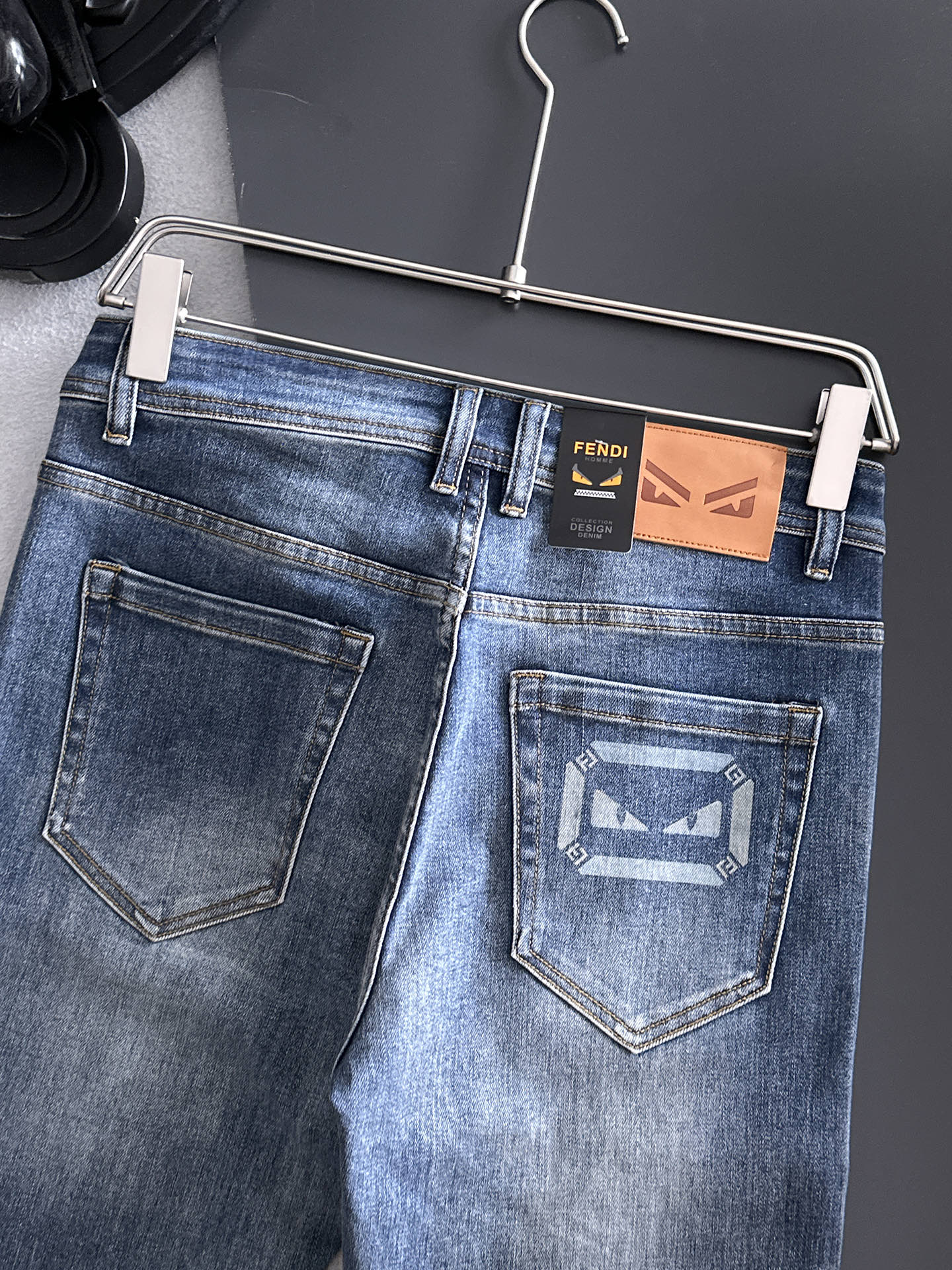 Fendi 2026 Men's Jeans Blue Denim 802138