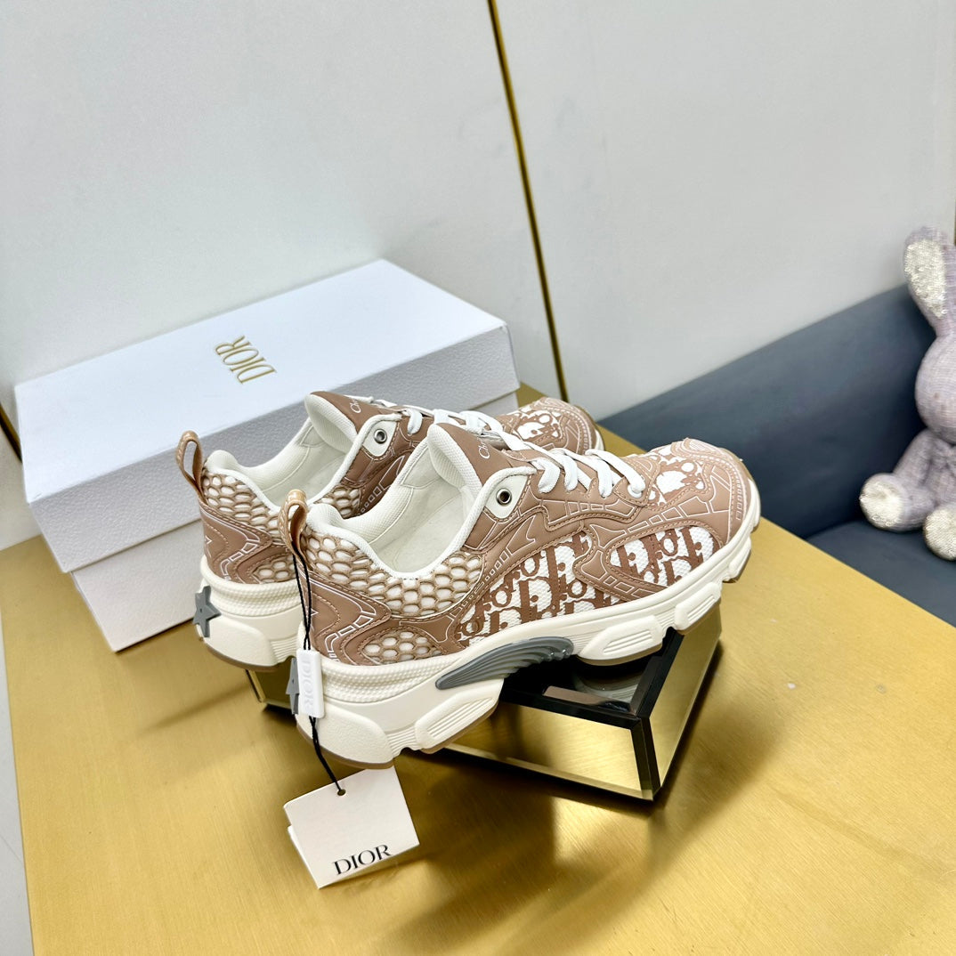 CD Chrono Sneaker 40mm In Brown Pink Mesh Fabric 994572