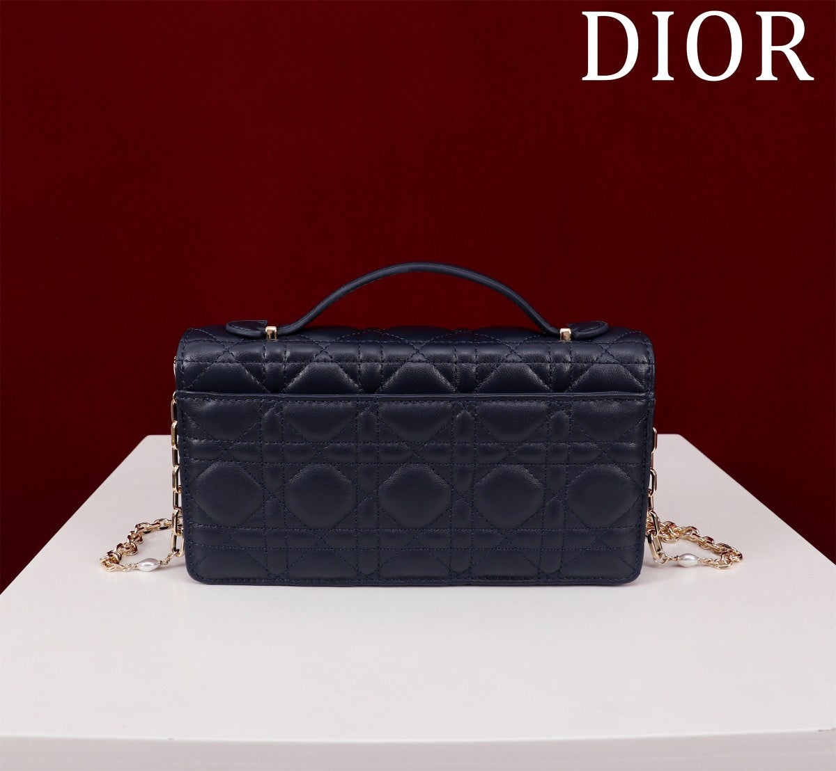 my cd mini 21 dark blue lambskin