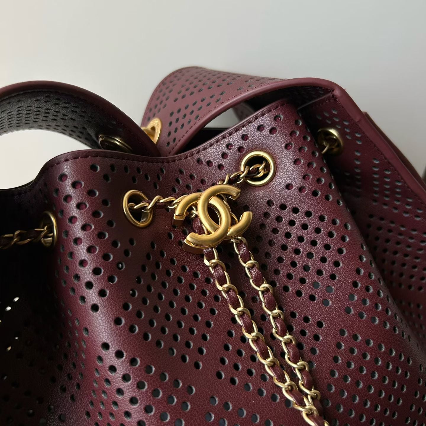 Chane 2026 Hobo Bag Perforated Calfskin 292067