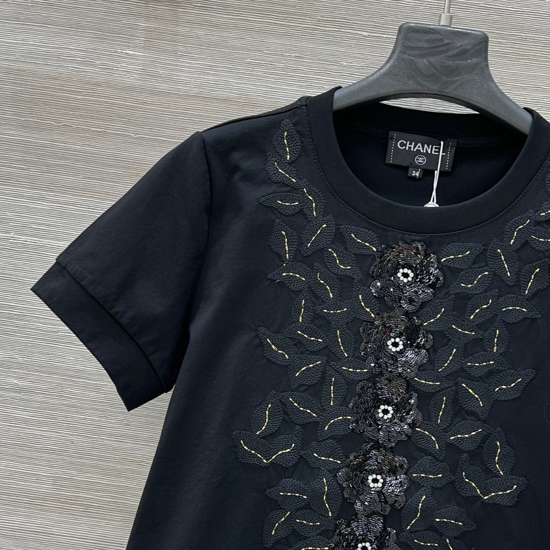 CC 25 T-shirt Black Cotton