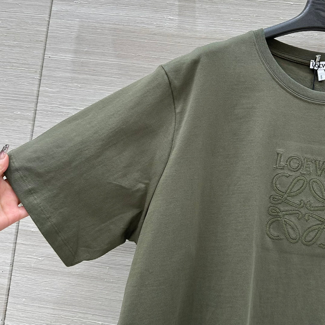 Loewe 25 Relaxed Fit T-shirt Khaki  Green Cotton