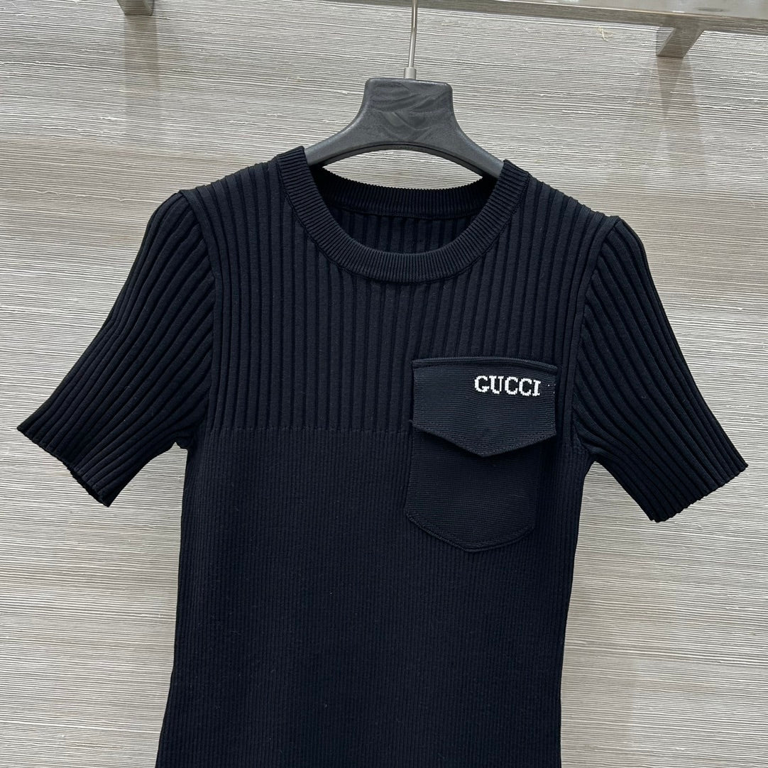 Gucci 25 Knitted Dress Black Viscose