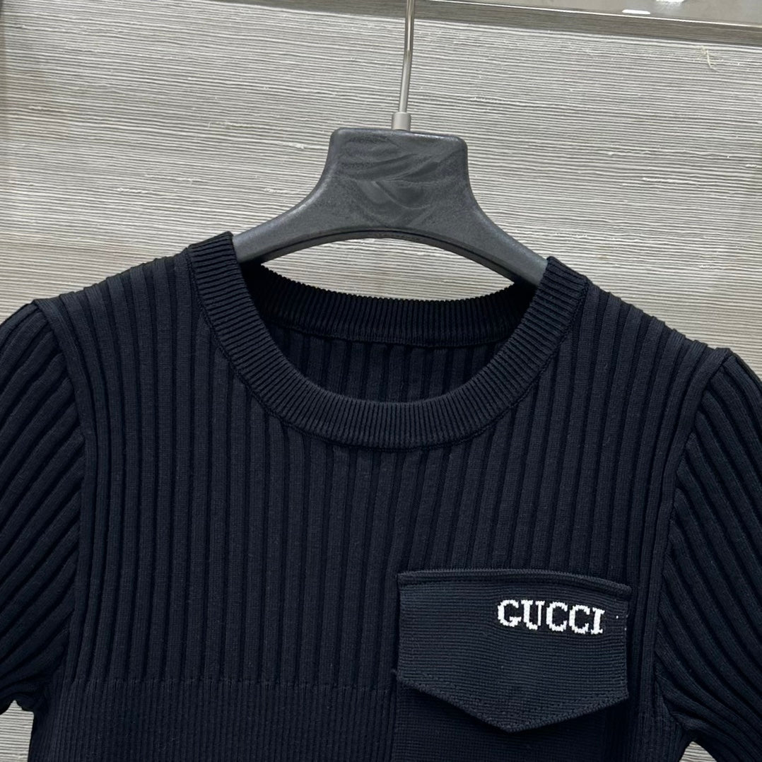 Gucci 25 Knitted Dress Black Viscose