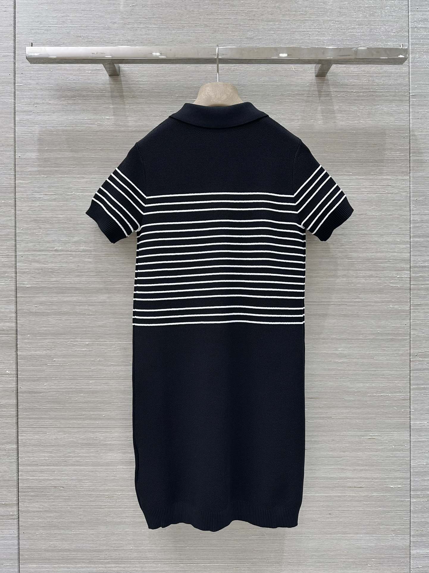 Gucci Polo Shirt Dress Black Cotton Wool
