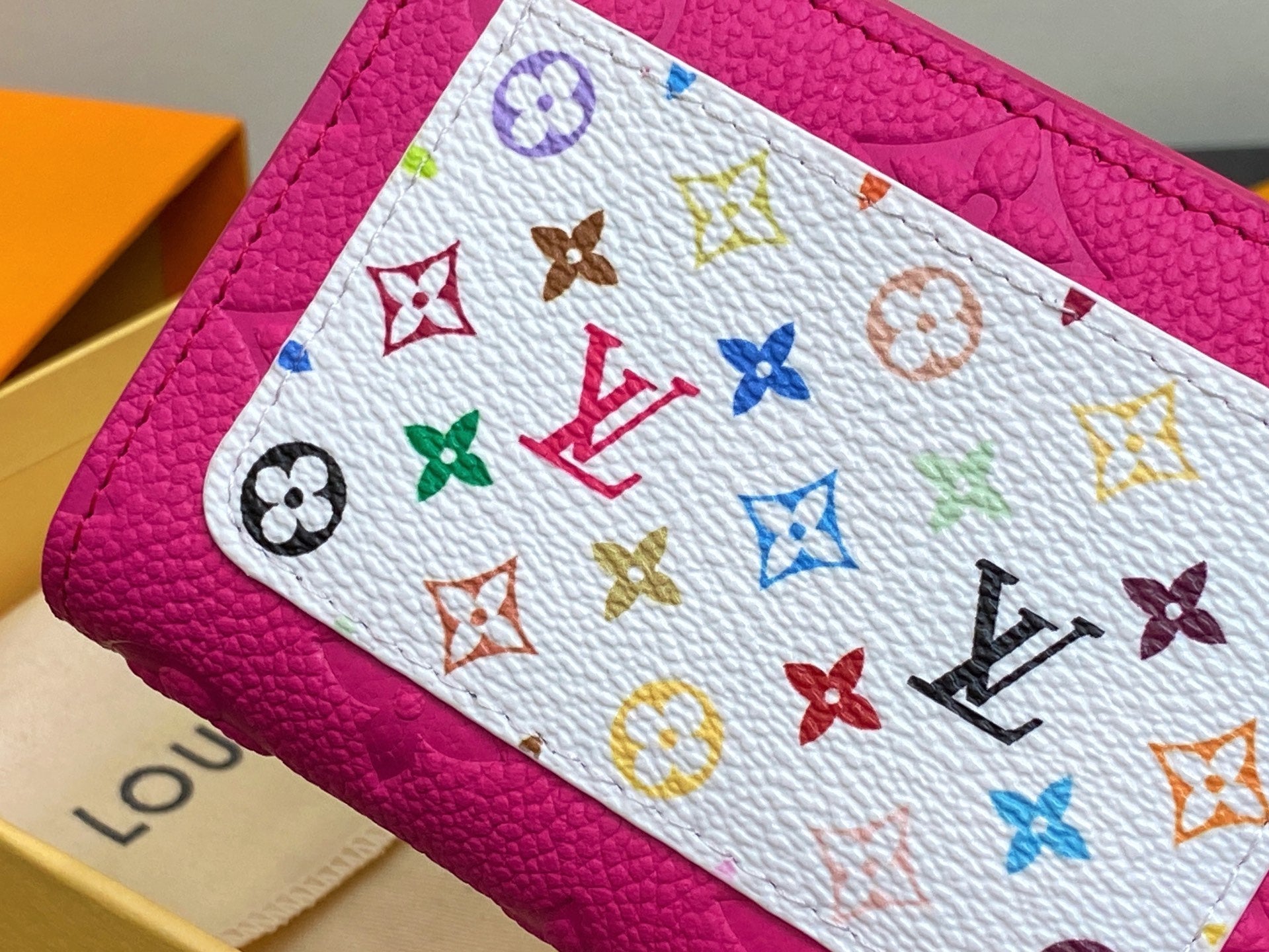 LV x TM Portfolio Claire Pink Gold Leather 329898