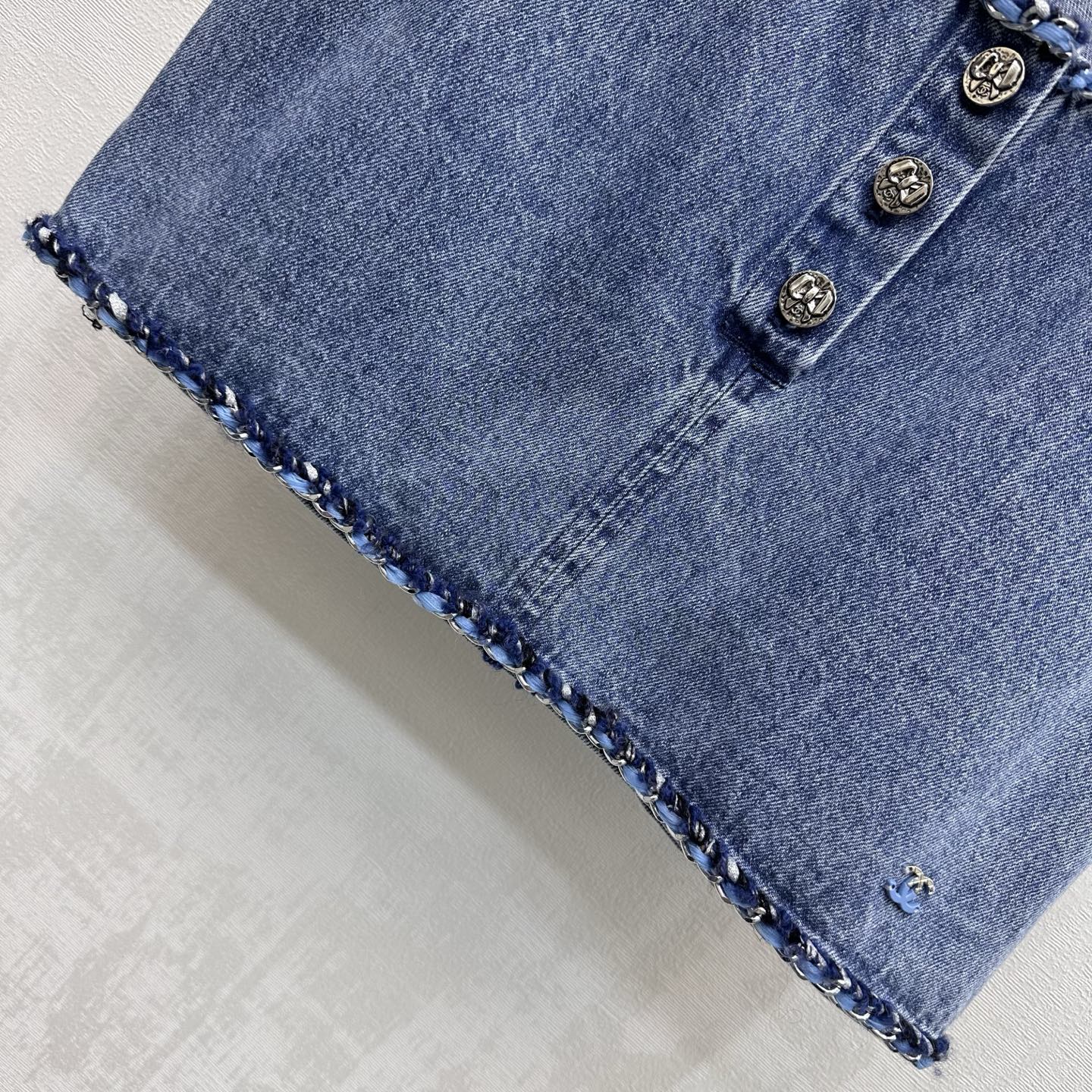 Chanel 2026 Denim Vest Blue Cotton 356145