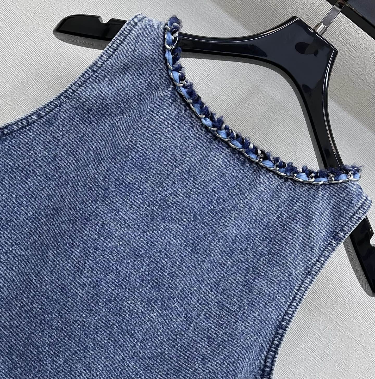 Chanel 2026 Denim Vest Blue Cotton 356145