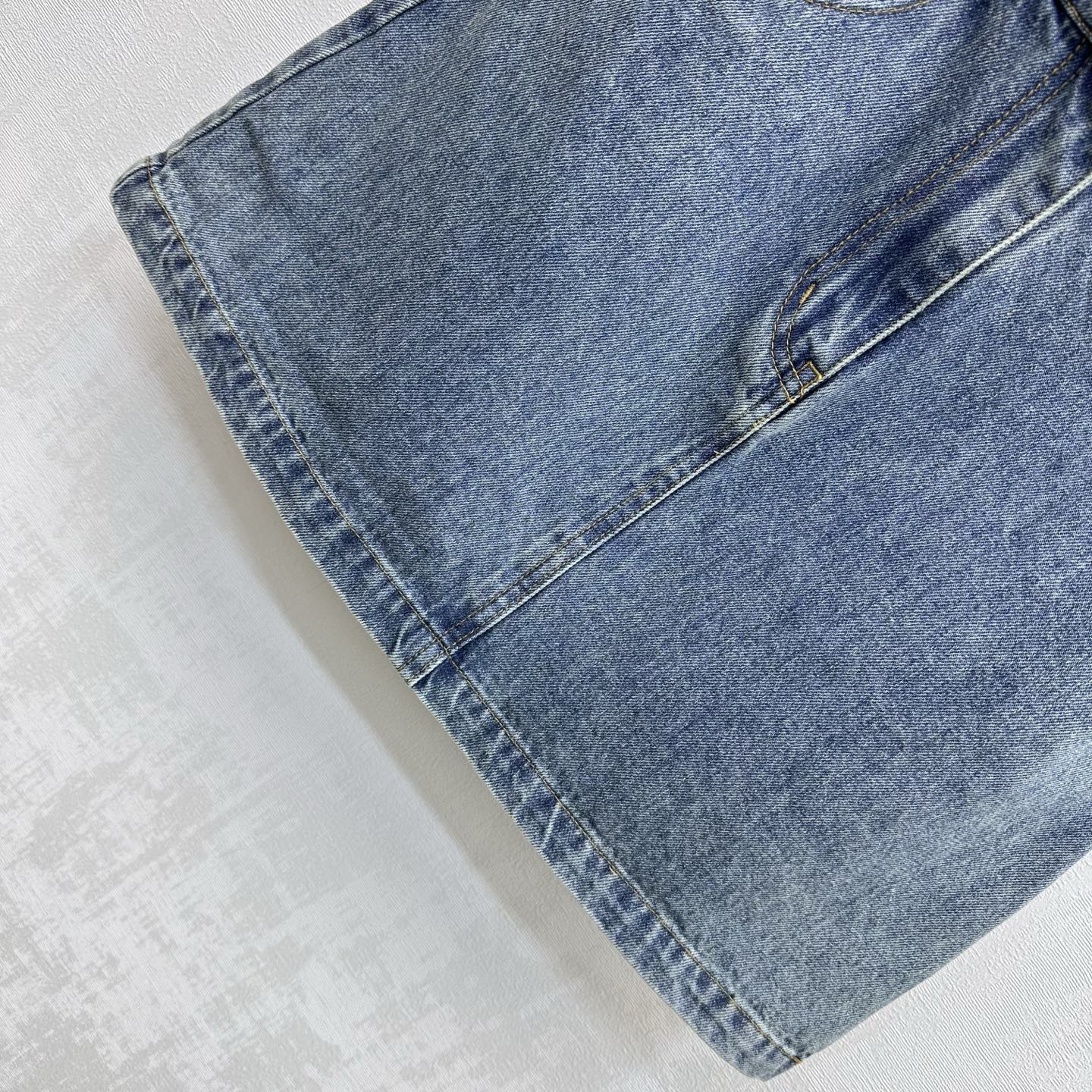 Chanel 2026  Logo Denim Midi Skirt Blue Cotton 239203