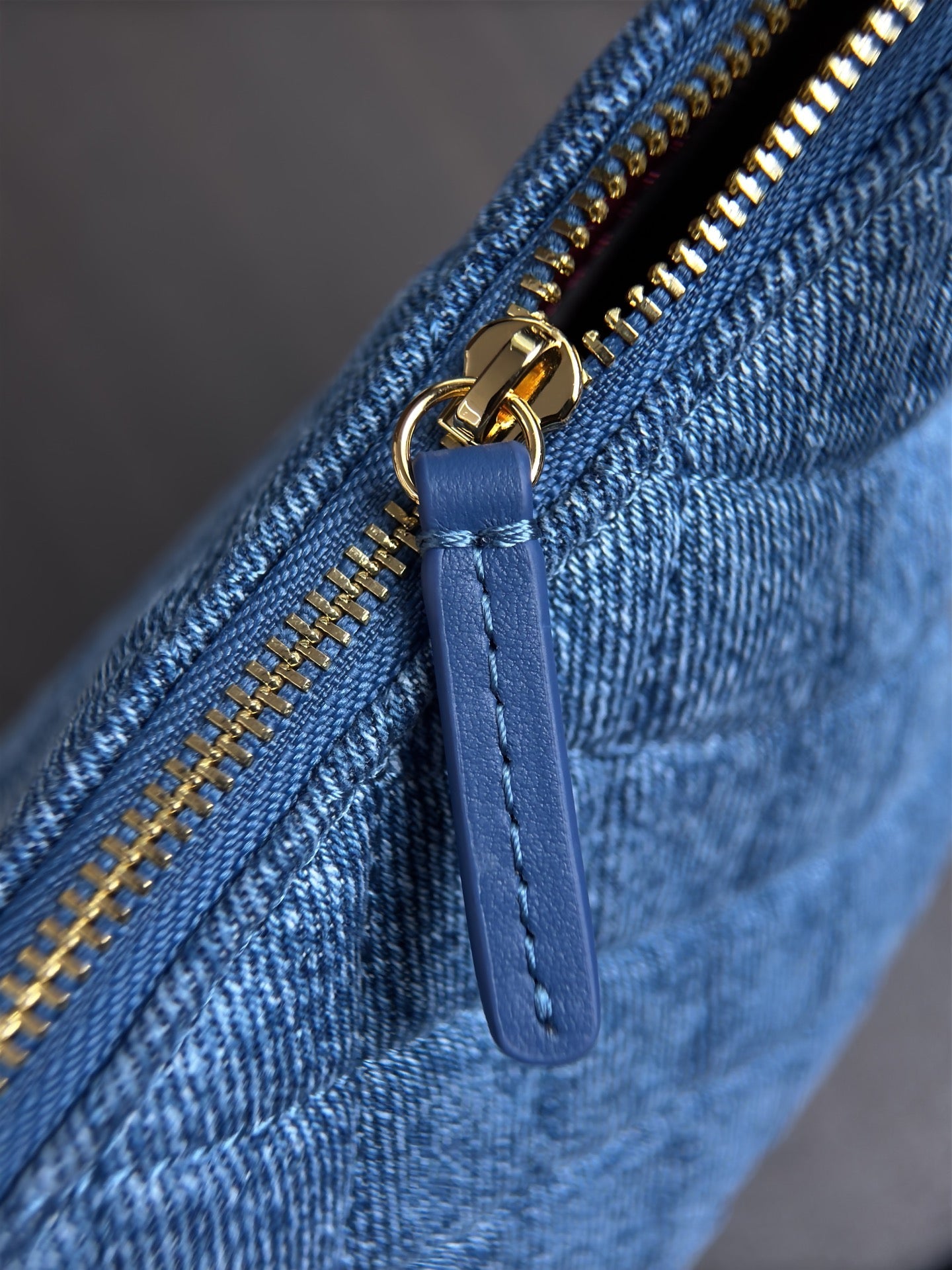 Chanel 2026 Clutch Bag 26cm Blue Denim Leather