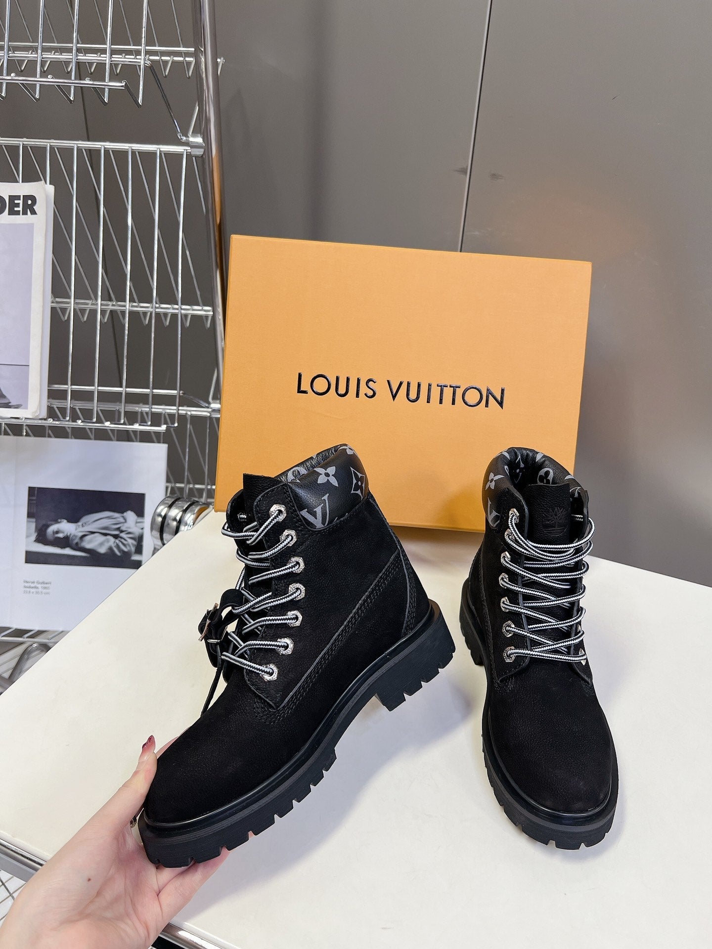 LV x Timberland Ankle Boot Black Cowhide