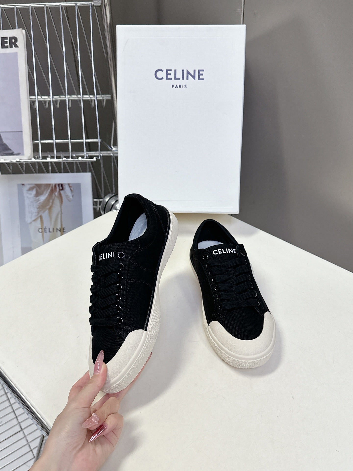 CELINE 25 Sneaker Black Canvas 285969