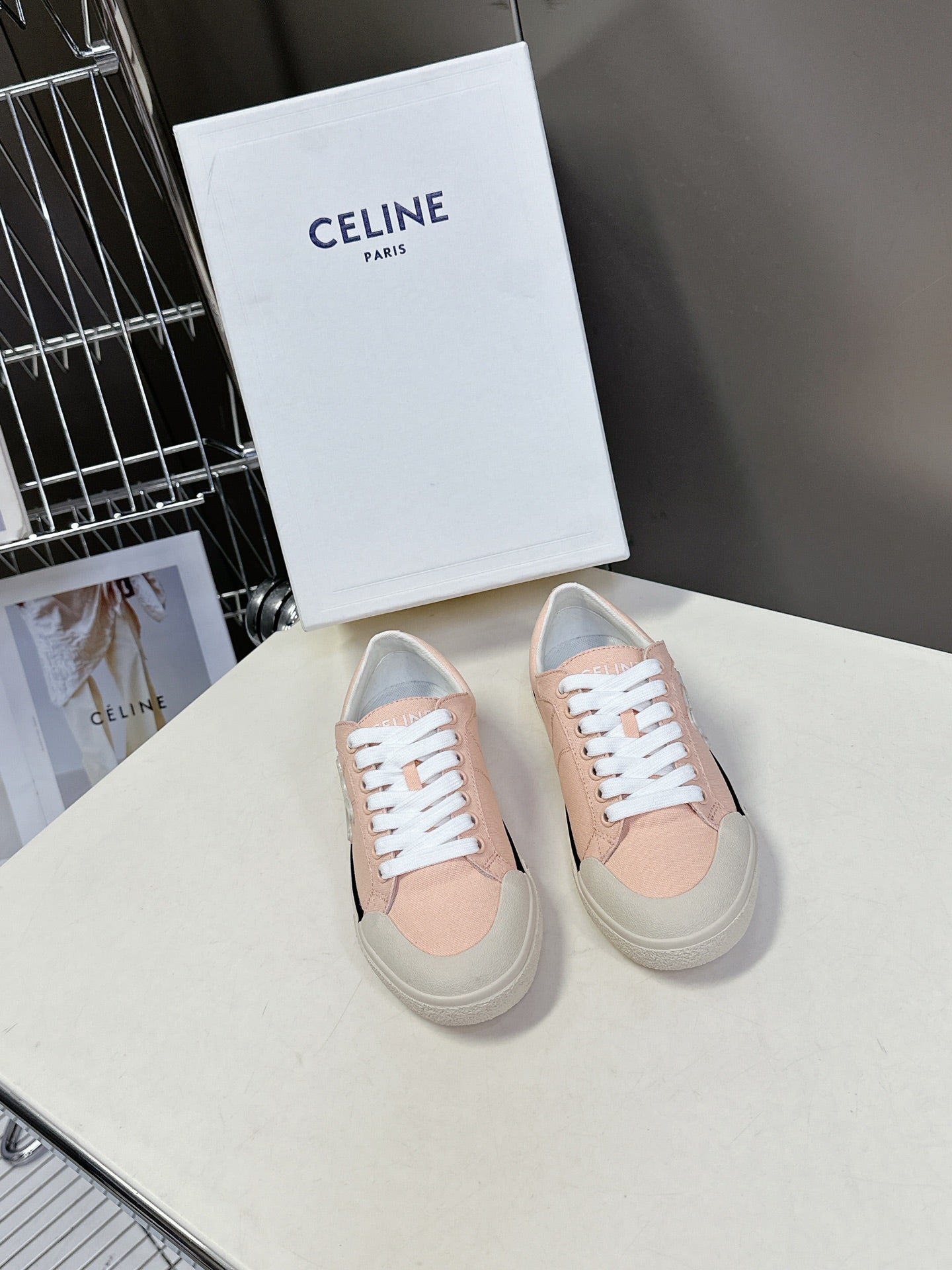 CELINE 25 Sneaker Pink Canvas