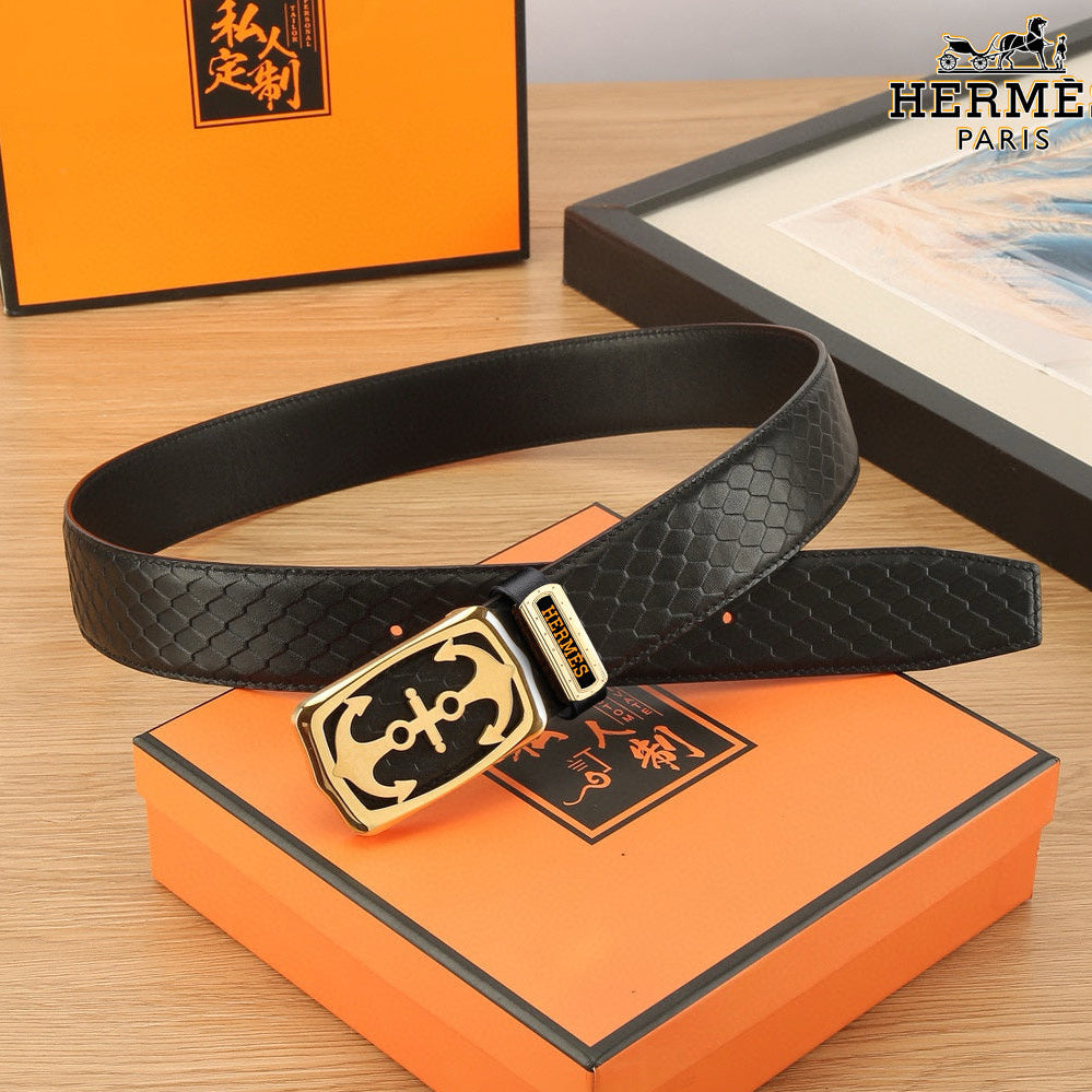 HM Constance Belt 38mm Black Original Leather 619665