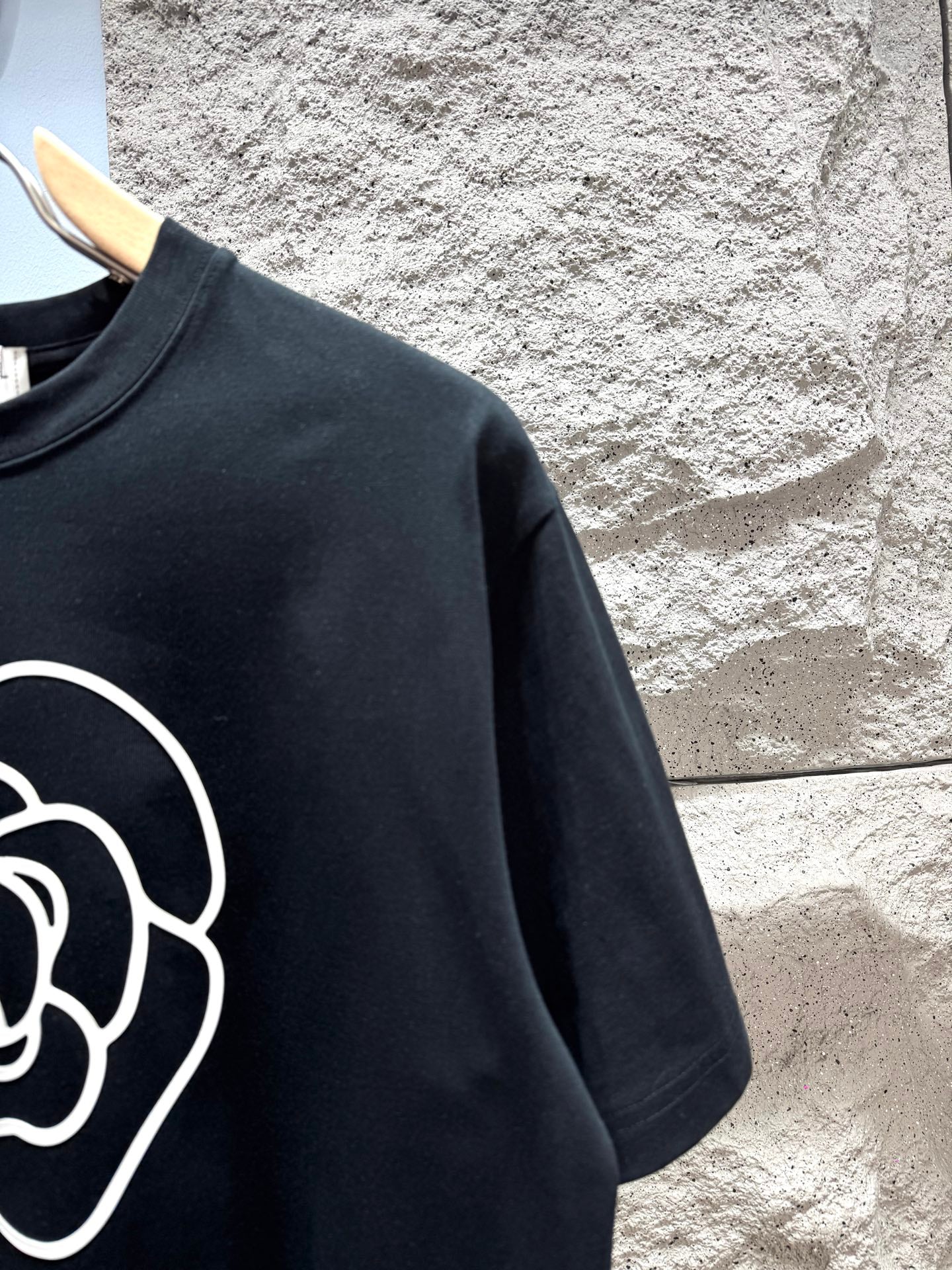Chanel 2026 Logo Short-Sleeve T-Shirt Black Cotton