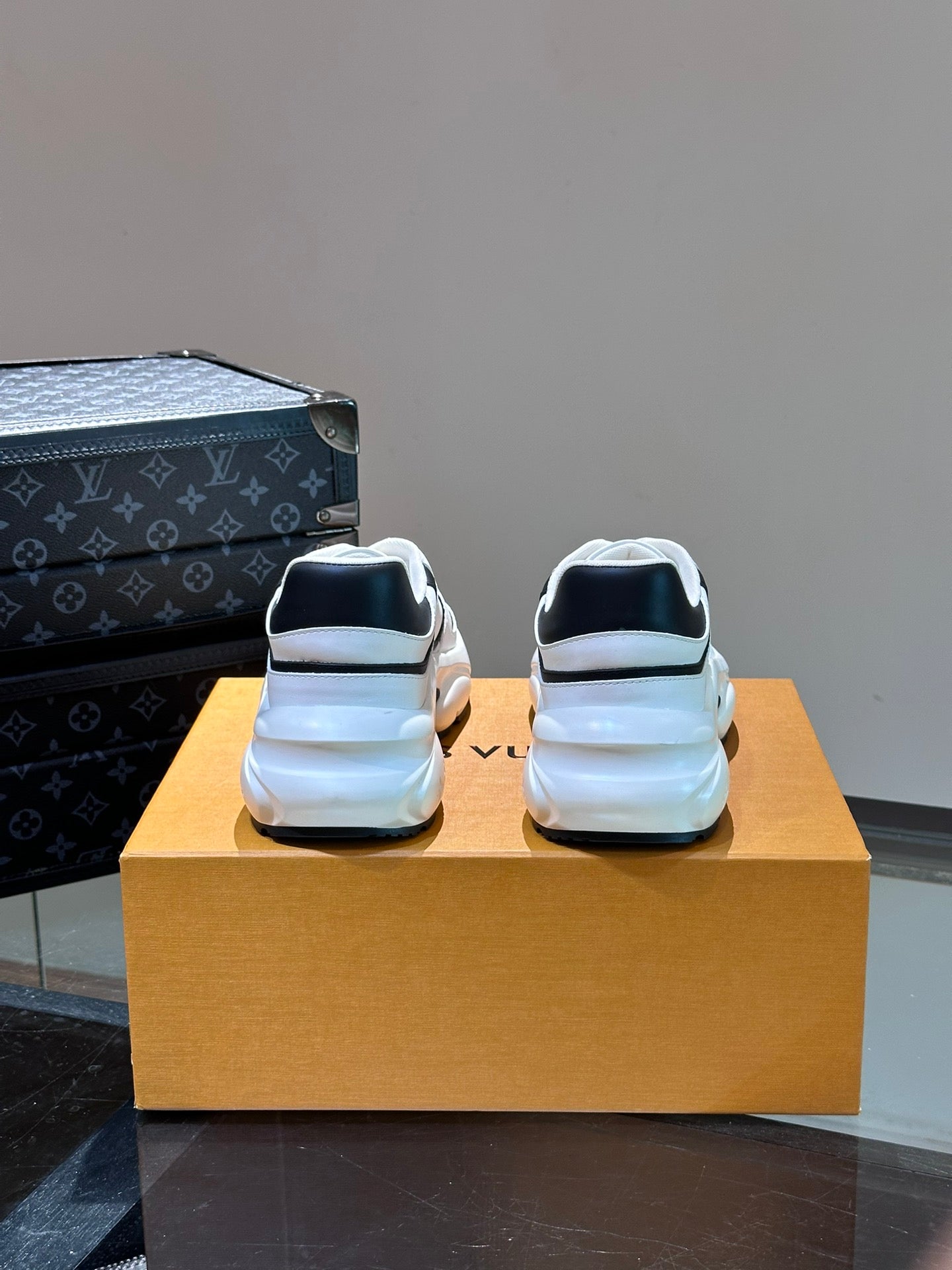 NEO RUN AWAY SNEAKER WHITE MIX BLACK CALFSKIN