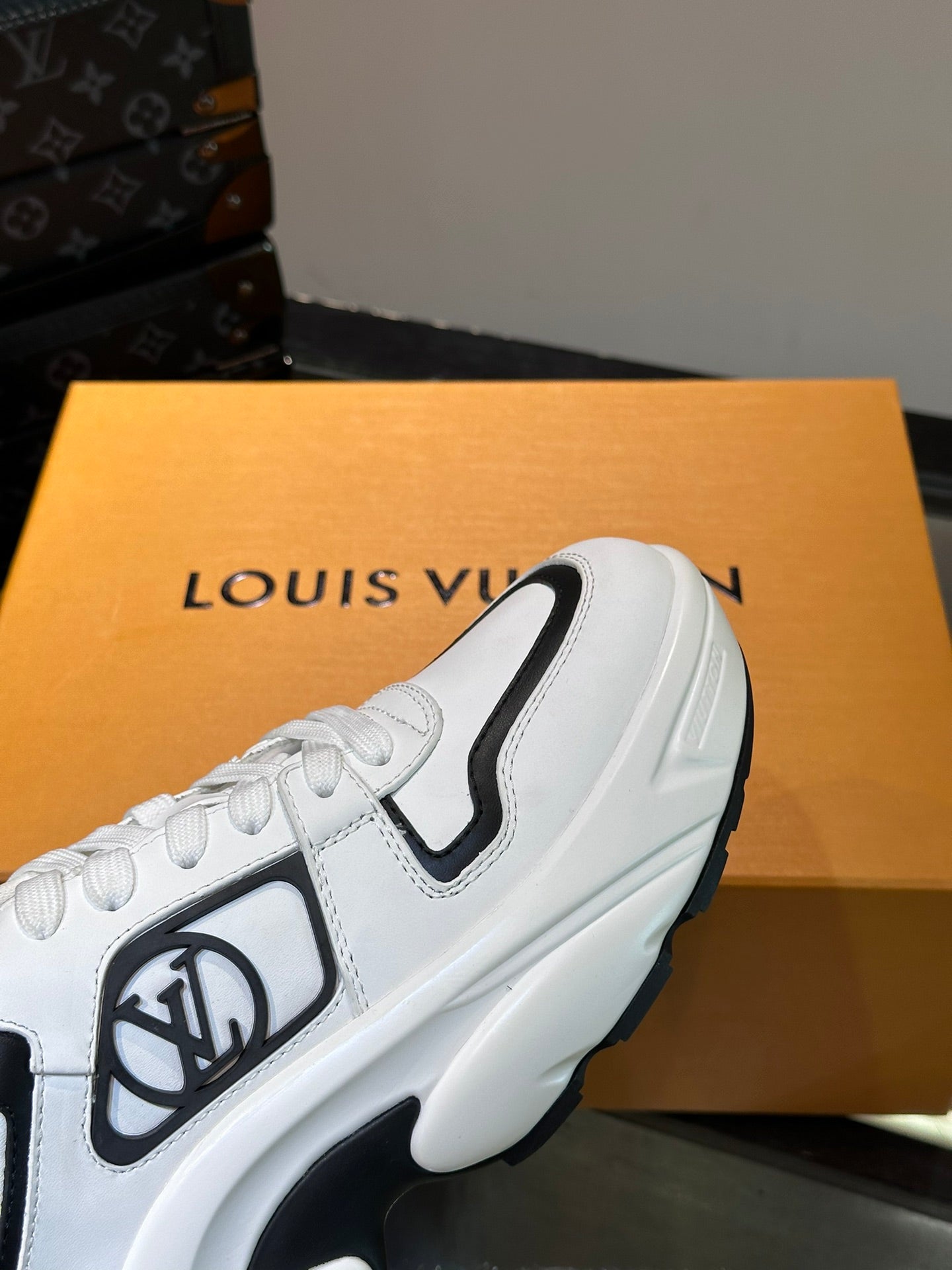 NEO RUN AWAY SNEAKER WHITE MIX BLACK CALFSKIN