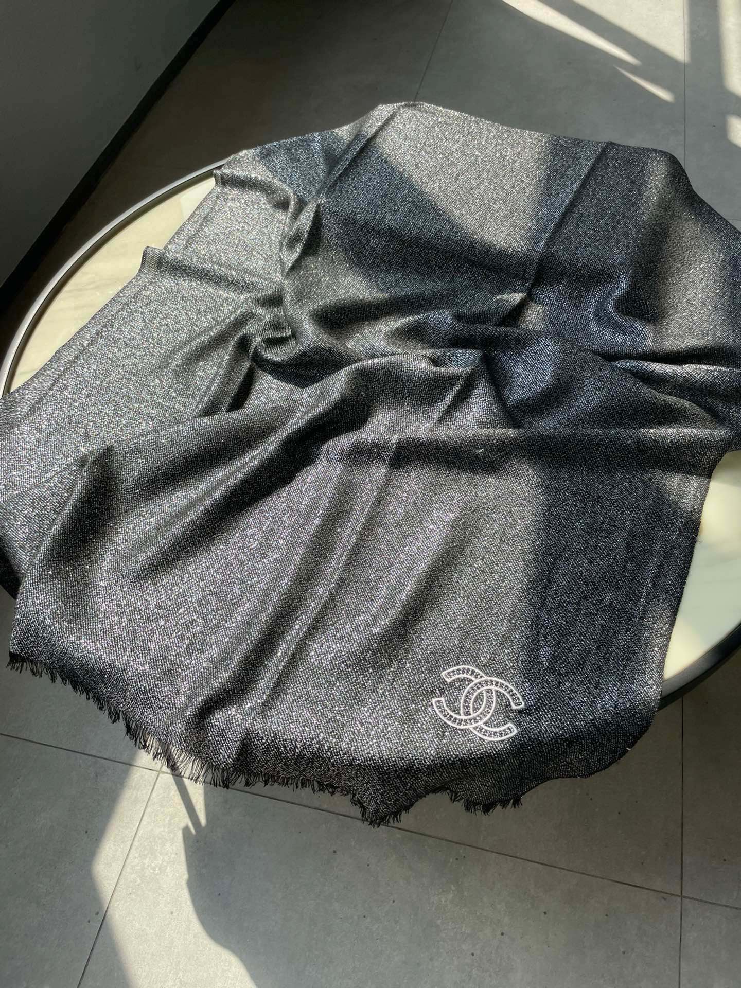 CC Scarf 210 CM In Black Cashmere 418353