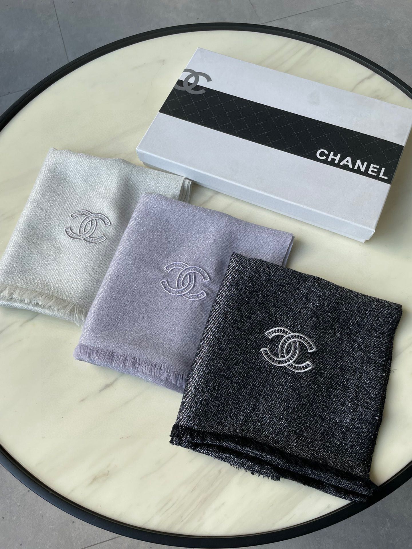 CC Scarf 210 CM In Black Cashmere 418353