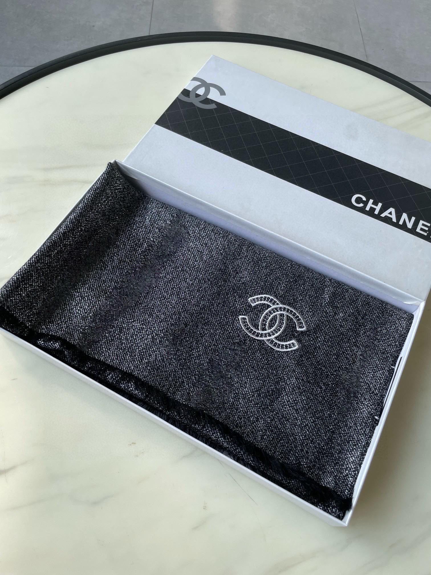 CC Scarf 210 CM In Black Cashmere 418353