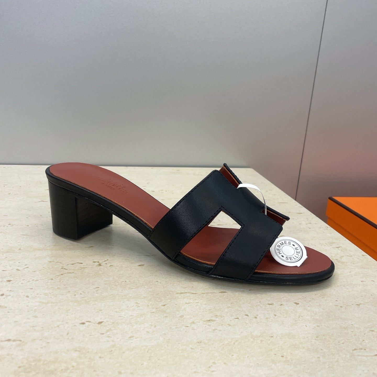 HM 26ss Oran Sandals 45 Brown Black Calfskin 607228
