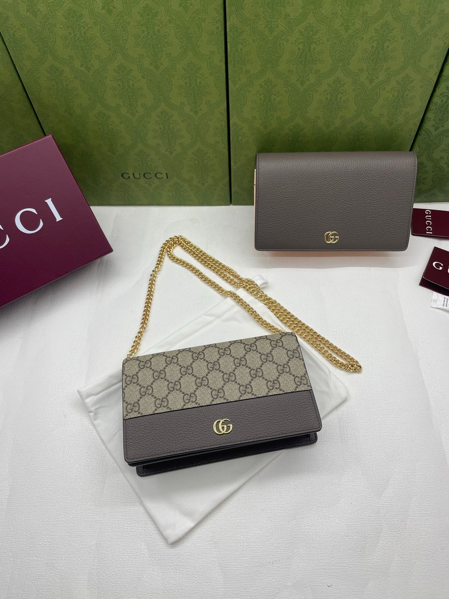 Gucci 2026 Marmont Wallet On Chaine 20cm Canvas Leather