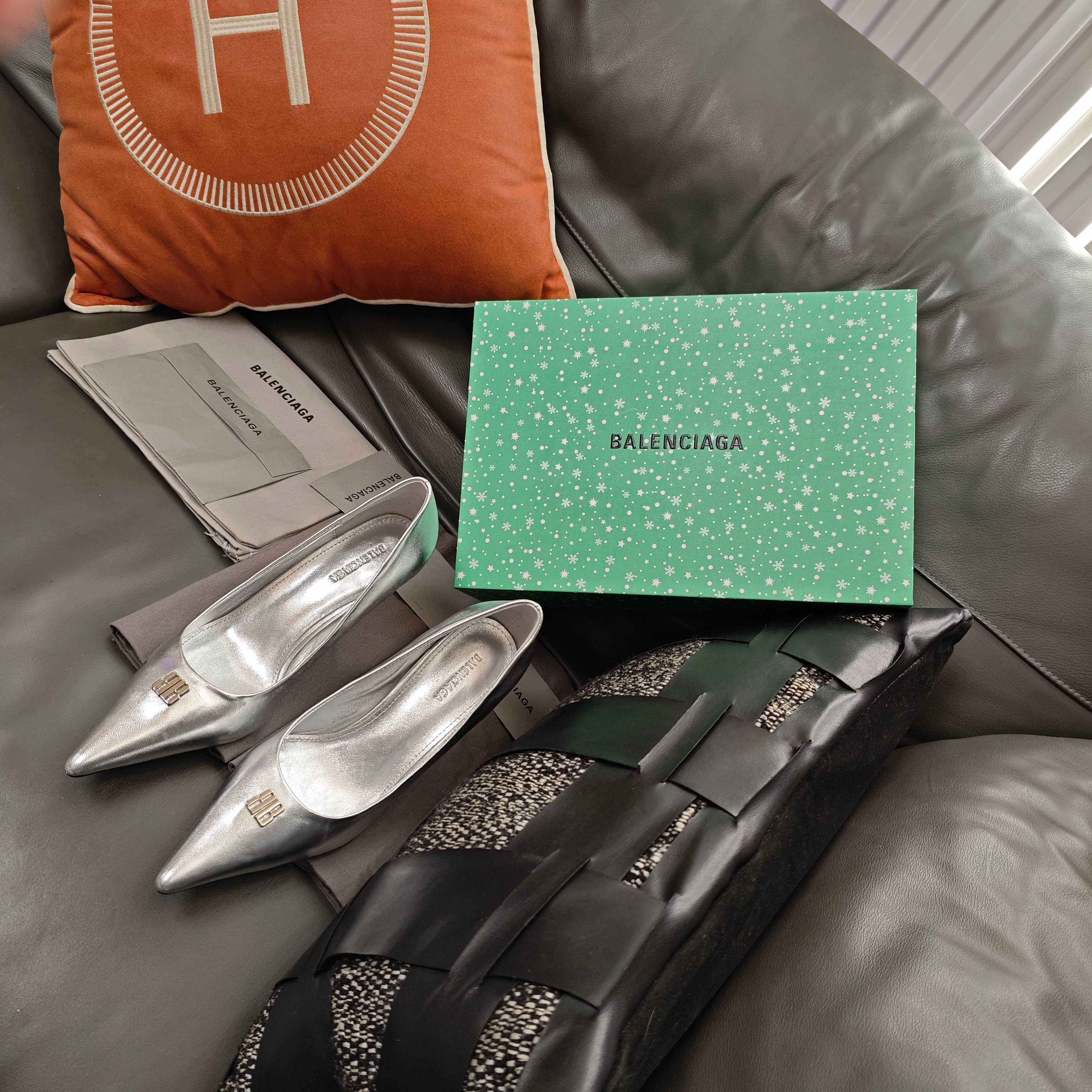 Balenciaga 26s Pump 85 Sliver Sheepskin 681213