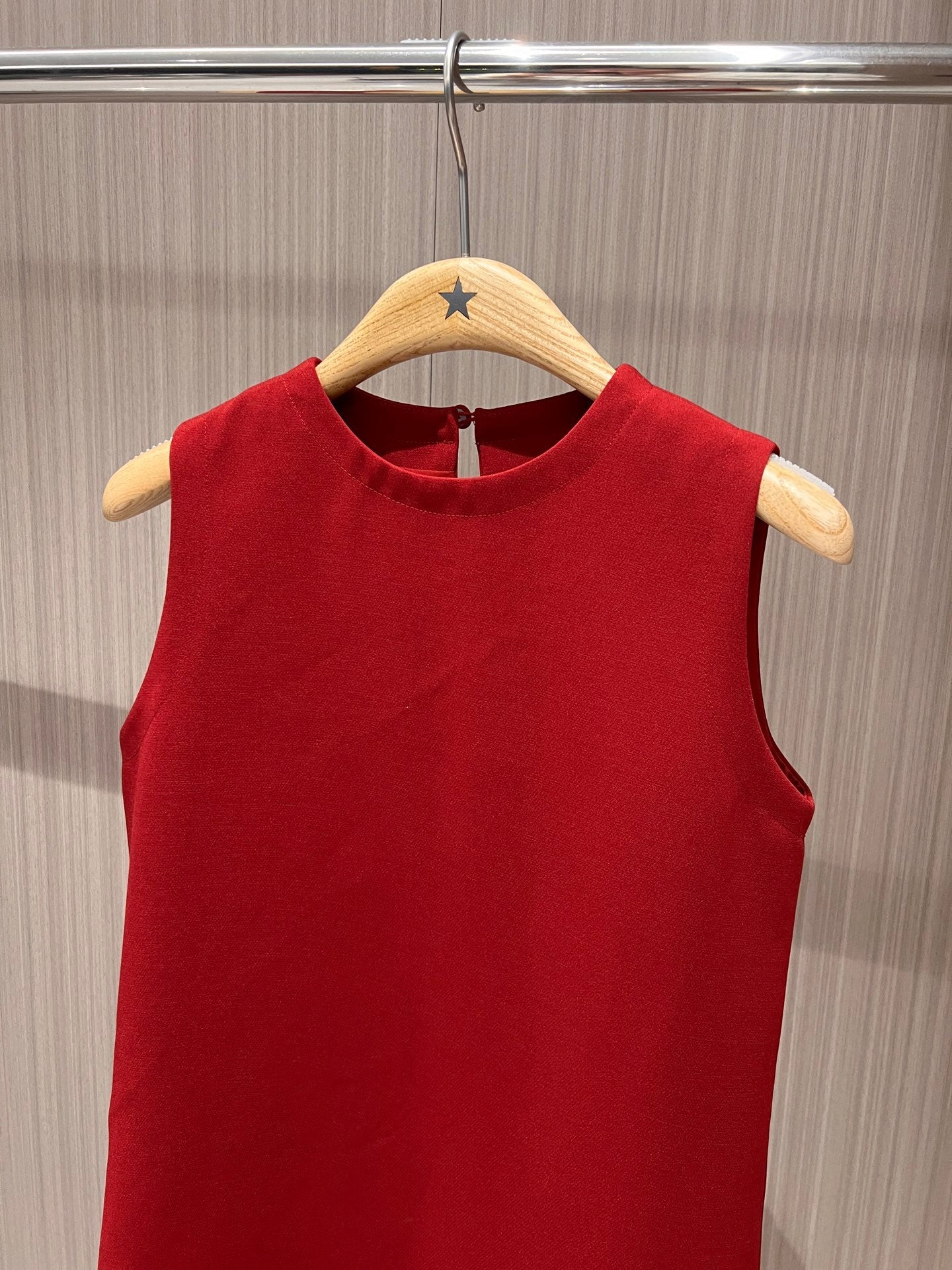 Gucci Sleeveless Vest Dress Red Polyester Fiber