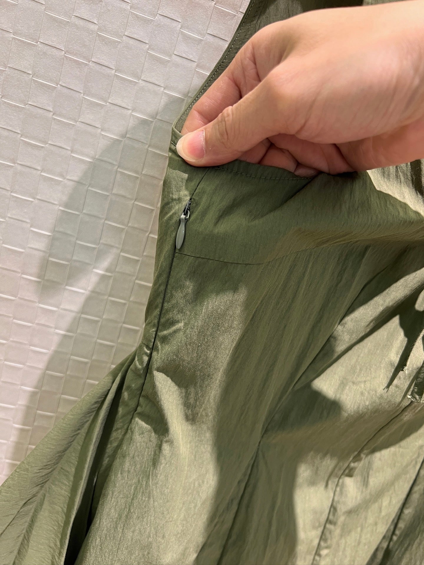 Loewe  Lace-up Vest Dress Green Cotton