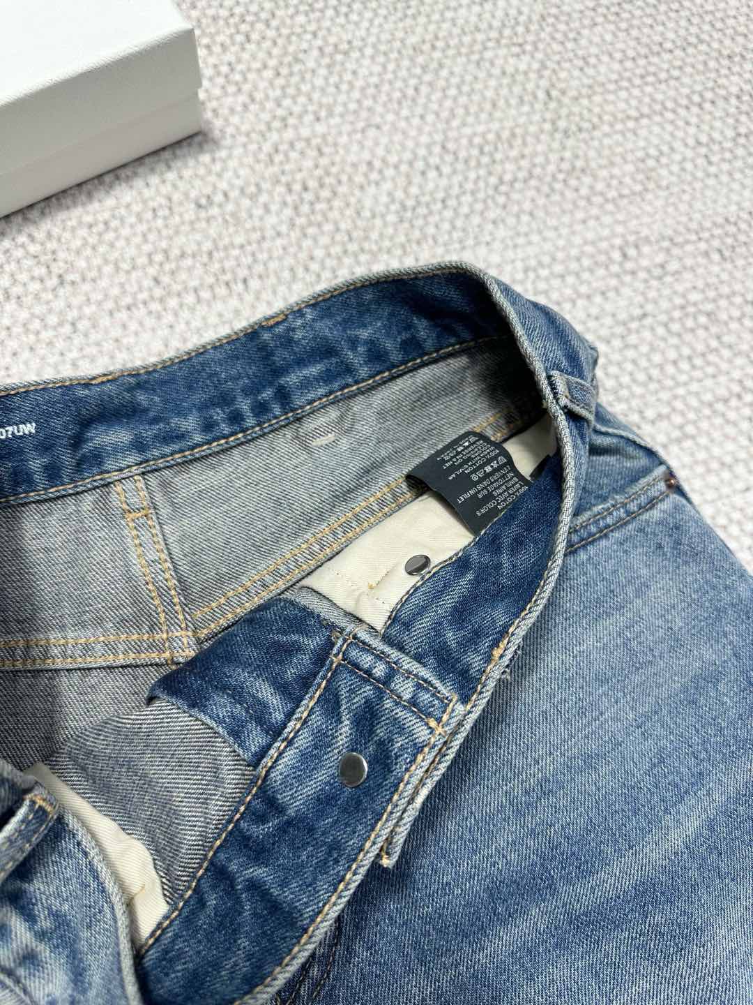 Celine Wide-leg Jeans Light Blue Cotton