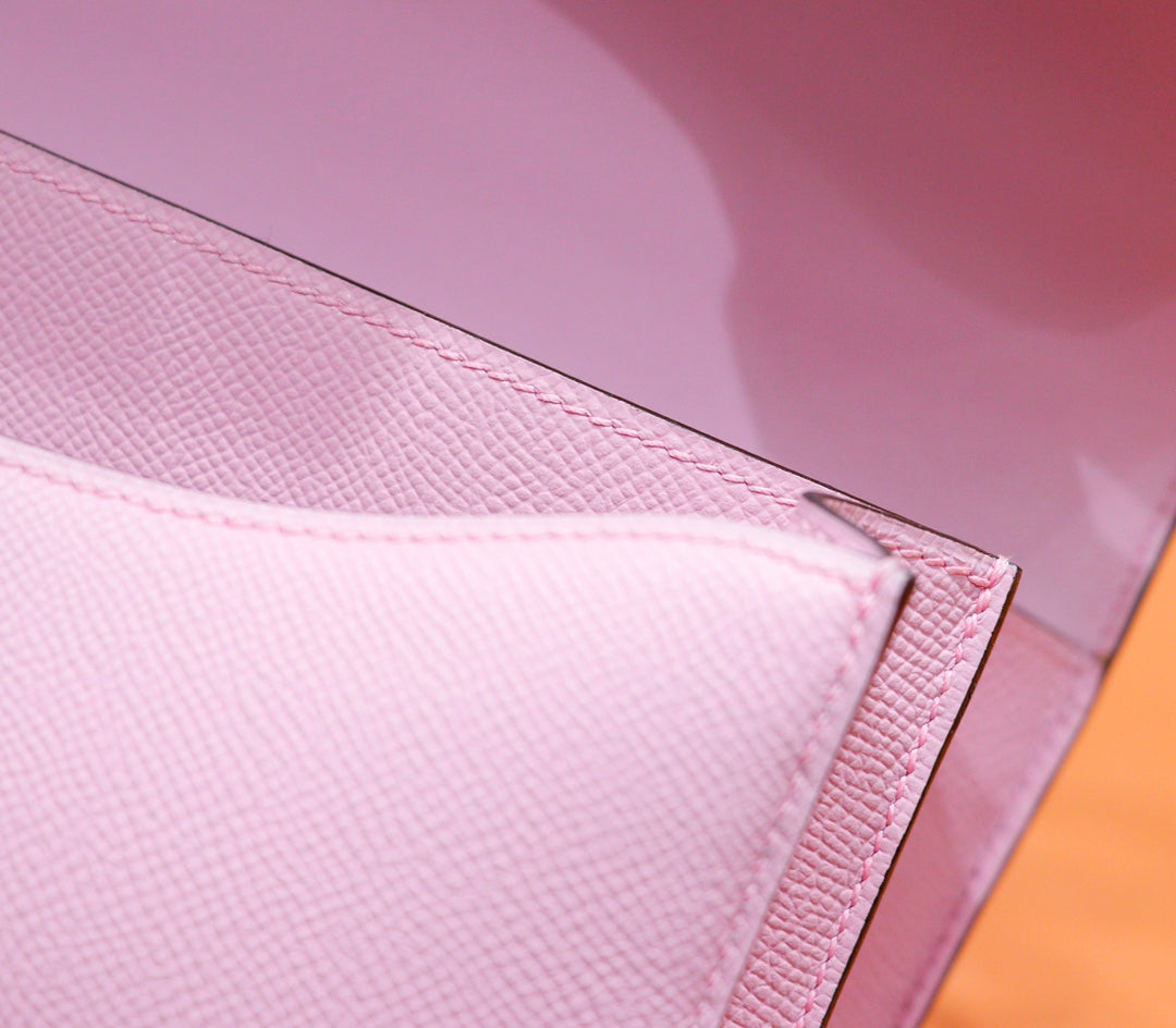 constance 24 pink epsom leather gold hardware