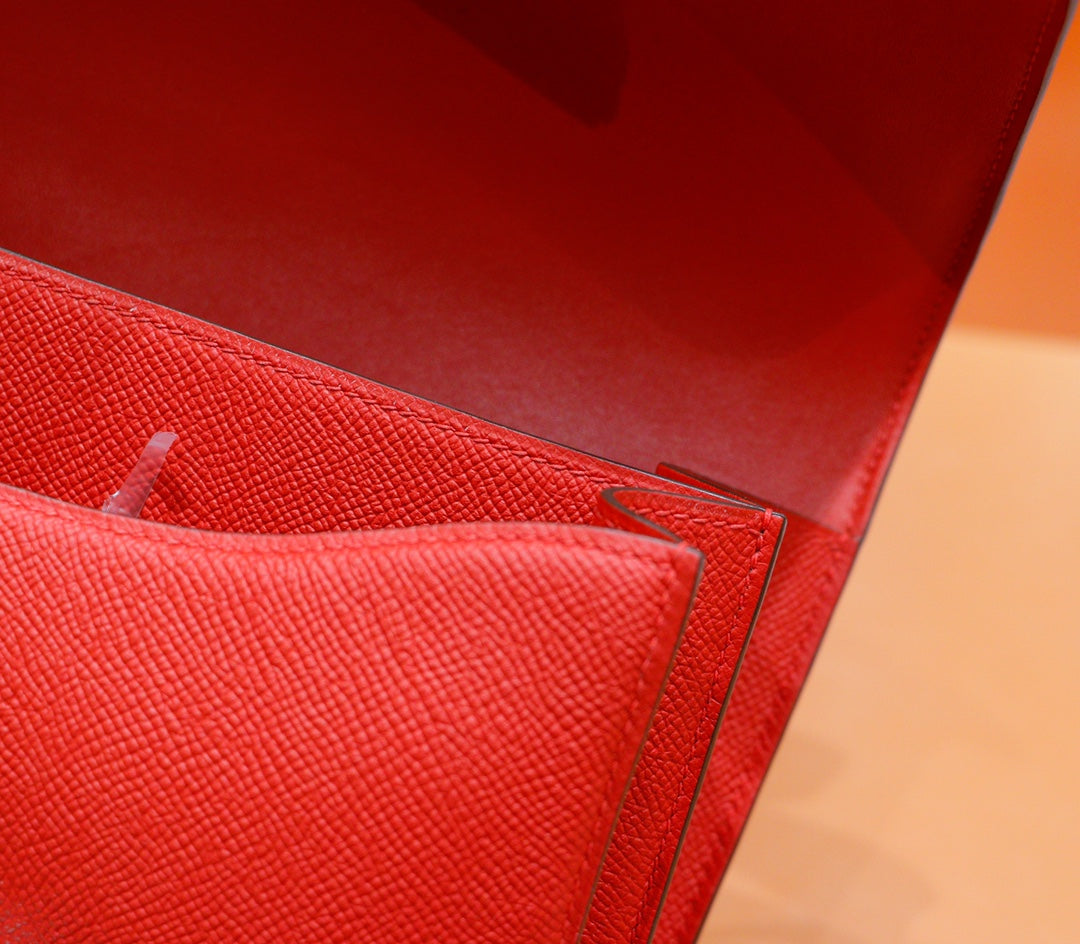 constance 24 red epsom leather gold hardware