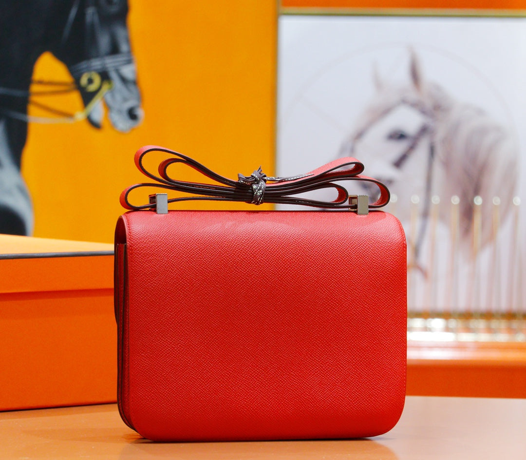 constance 24 red epsom leather gold hardware