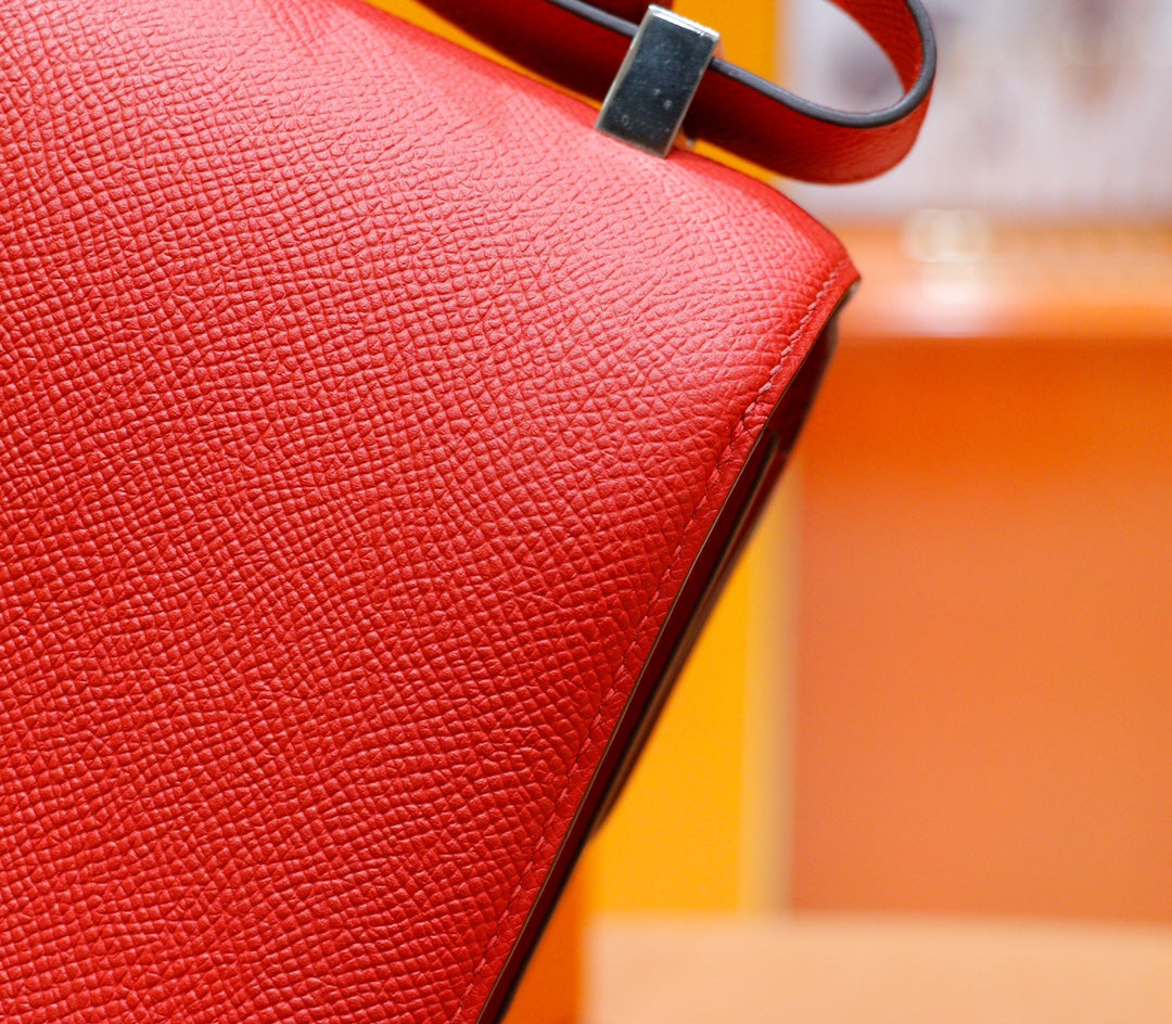 constance 24 red epsom leather gold hardware