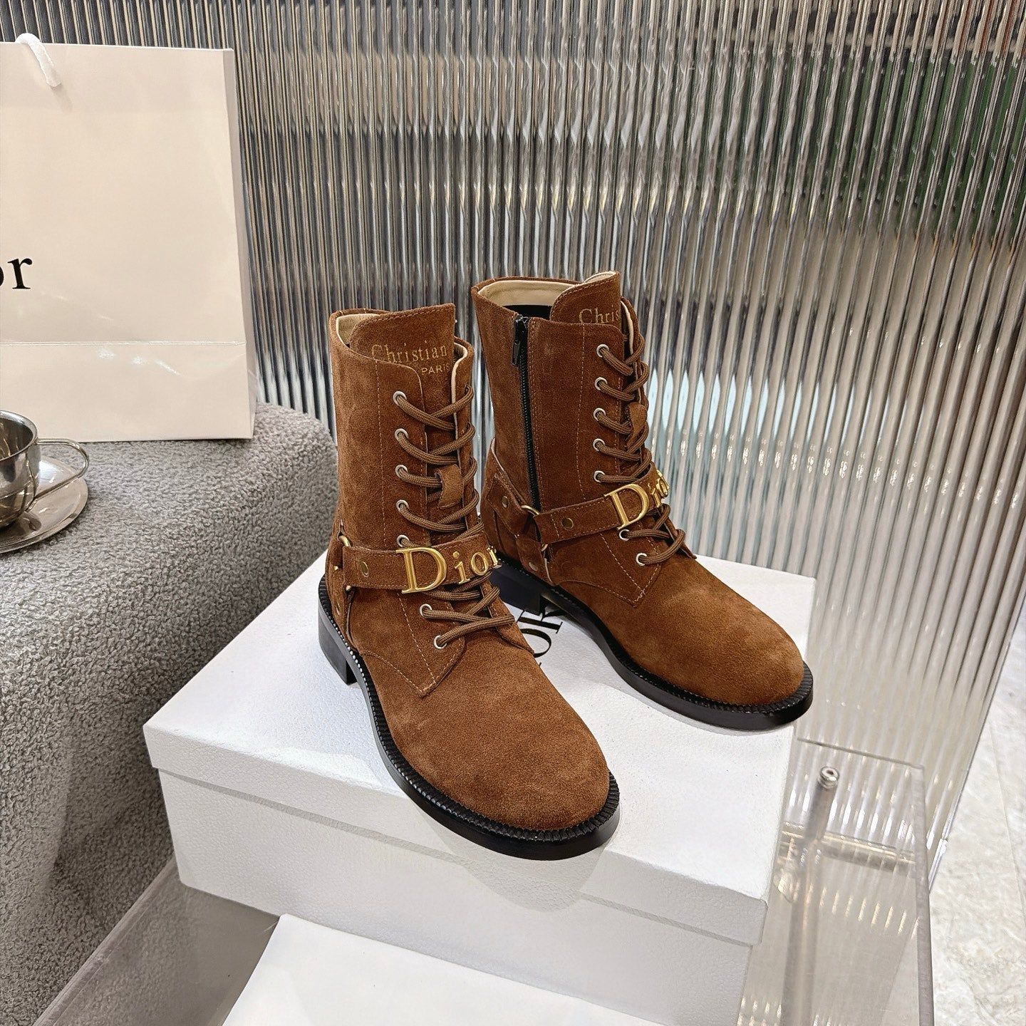 Dior 2026 Ankle Boots 35mm Suede Calfskin 927505