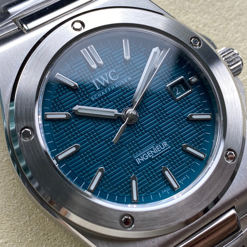 IWC Ingenieur 40mm Aqua Blue Dial Steel Case