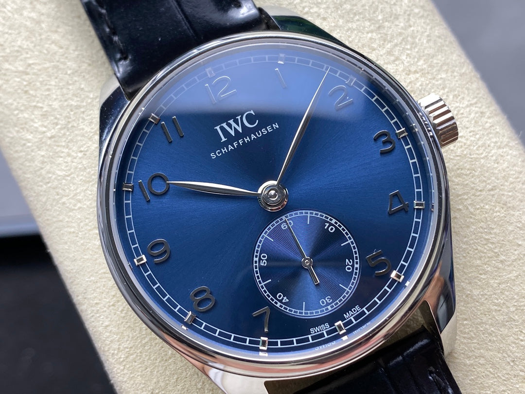 IWC Portuguese 40.4mm Dark Blue Dial Steel Case Leather Strap