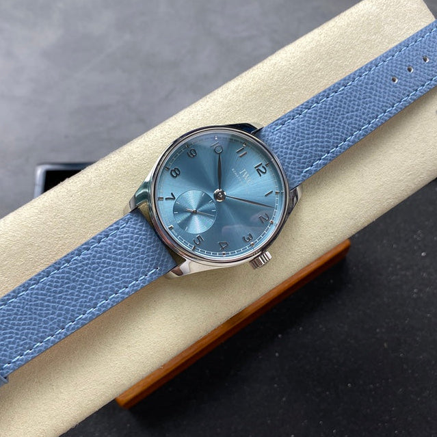 IWC Portuguese 40.4mm Blue Dial Steel Case Leather Strap