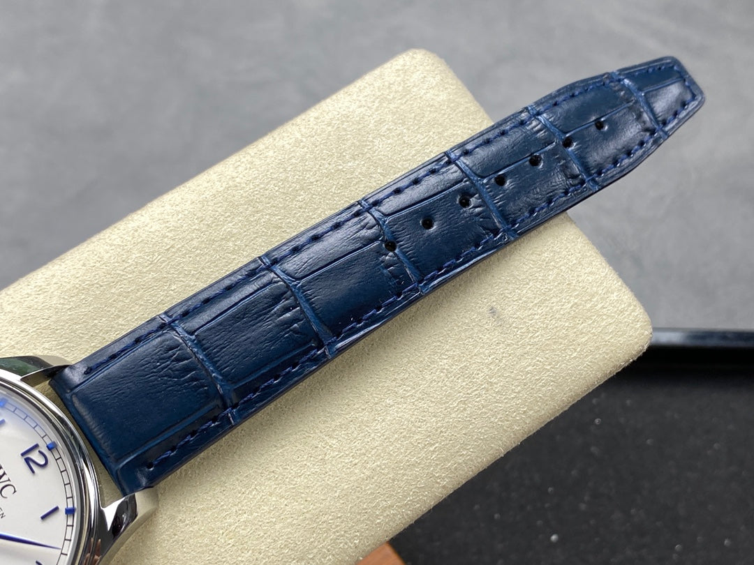 IWC Portuguese 40.4mm Cream Dial Blue Numerals Leather