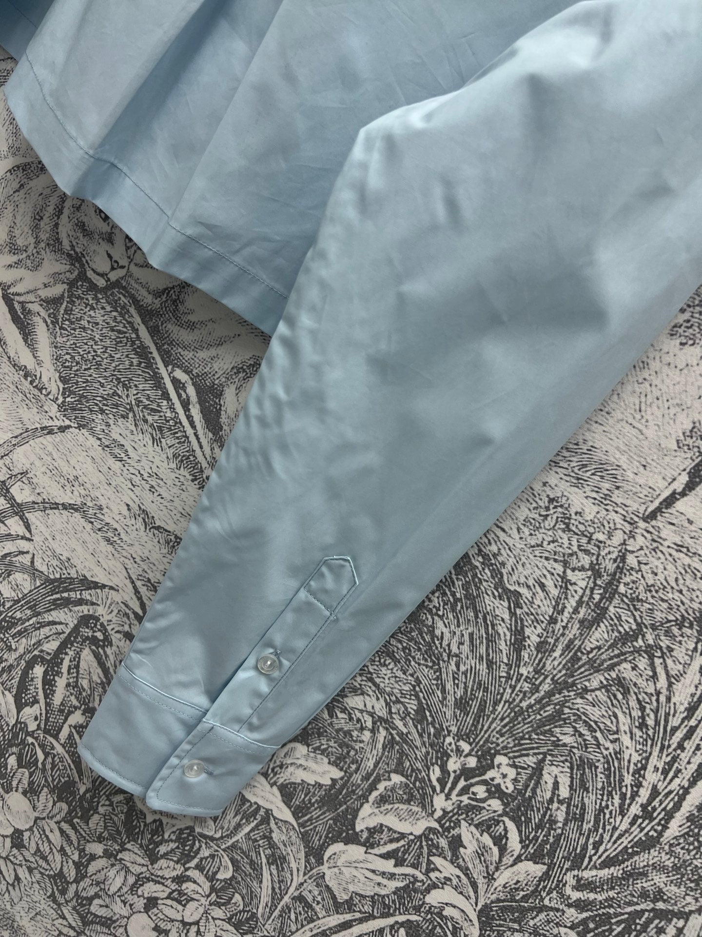 LV 25  Short Shirt Light Blue Cotton