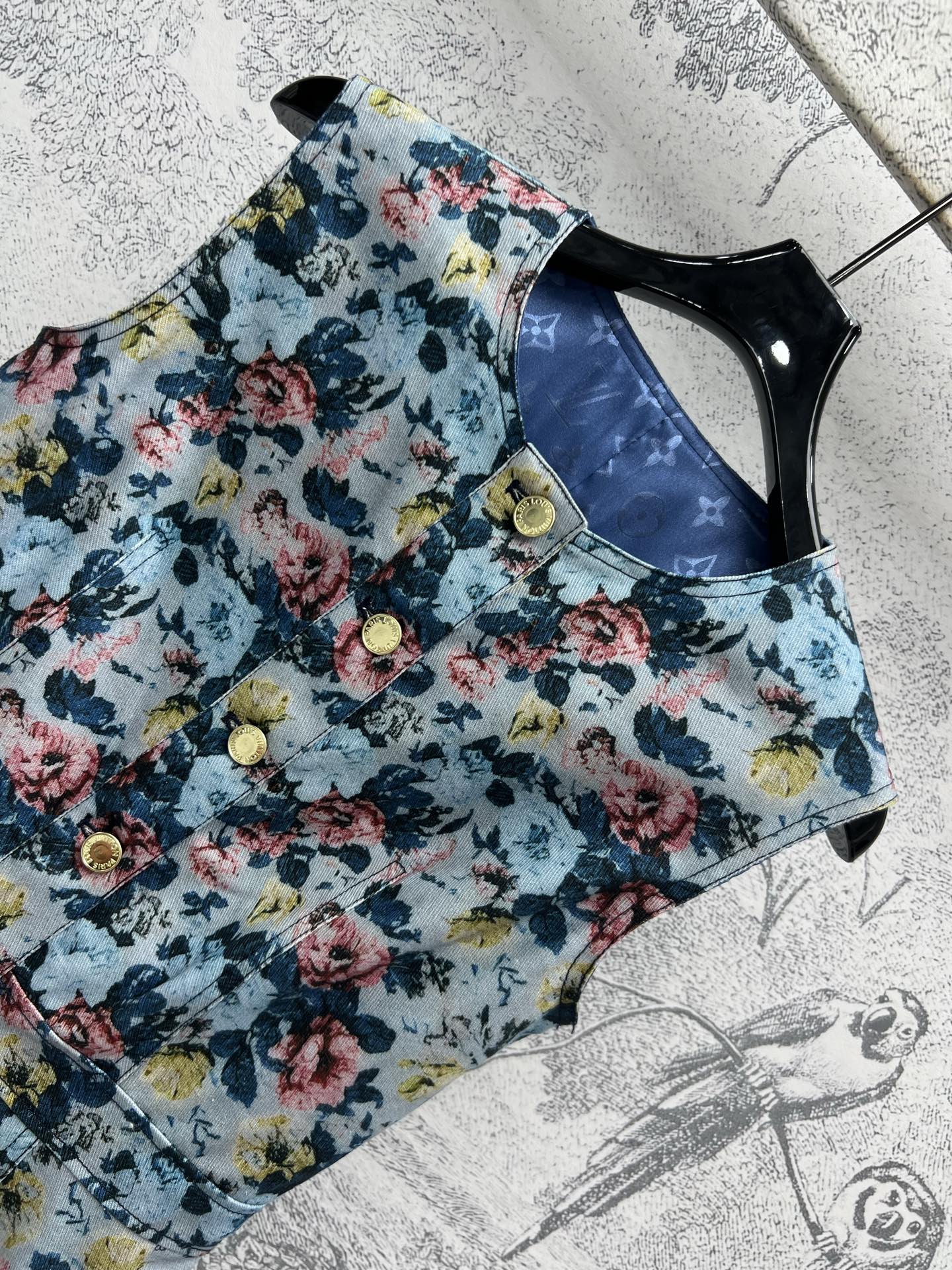 LV 25 Floral Dress Multicolor Polyester